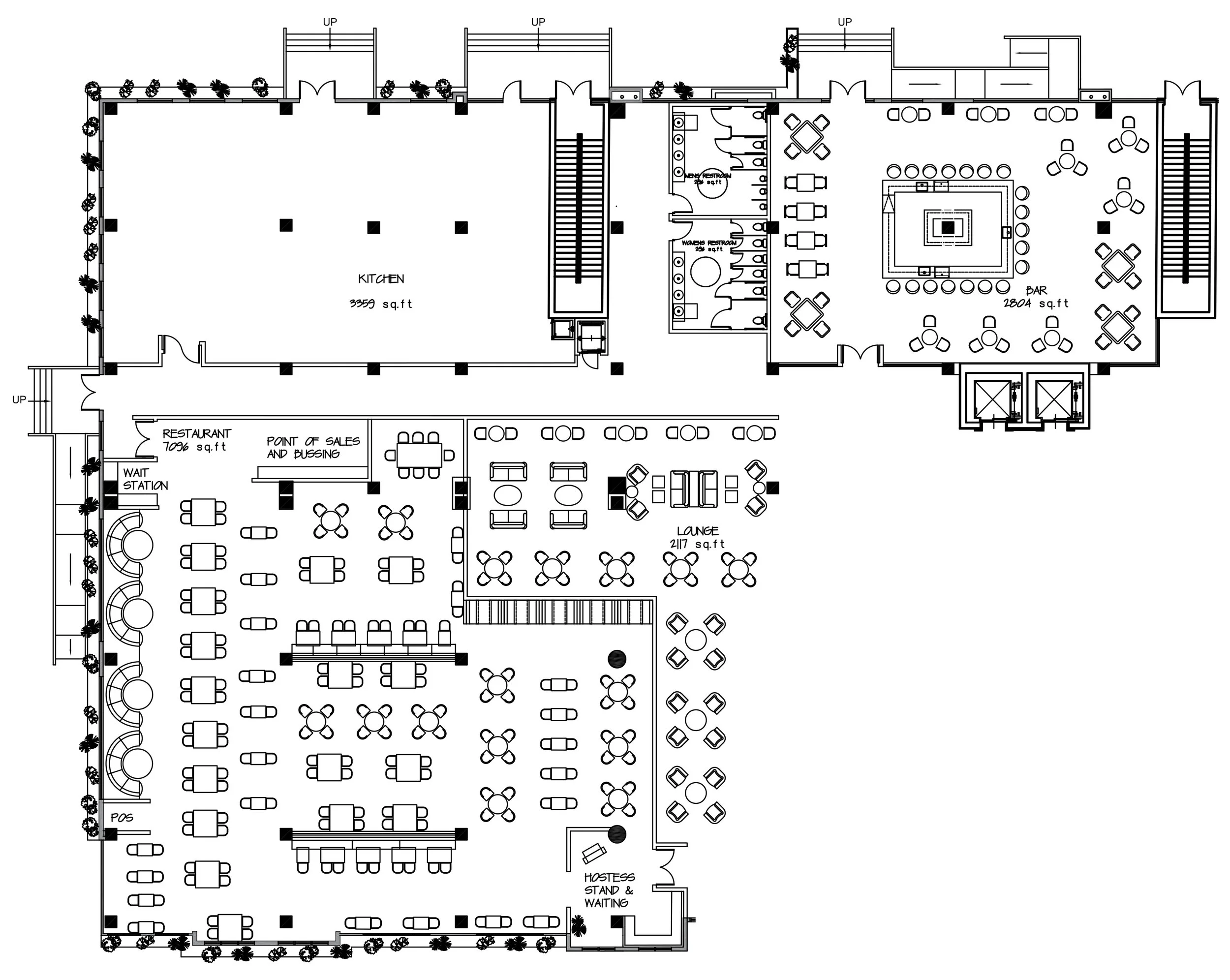 Restaurant, Bar and Lounge Plan