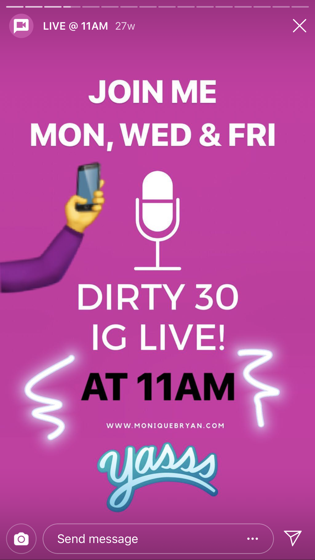 @moniquebryan_co weekly lives #DirtyThirty