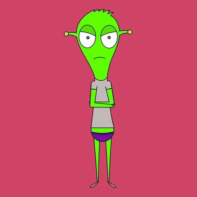 Stew redesigned! He&rsquo;s clearly not amused with his makeover, but c&rsquo;est la vie. Stay tuned for new Martians episodes coming soon! #themartiansanimatedseries #comedy #Stew #sketch #toonboomharmony #animation #animatedseries #laughs #design #