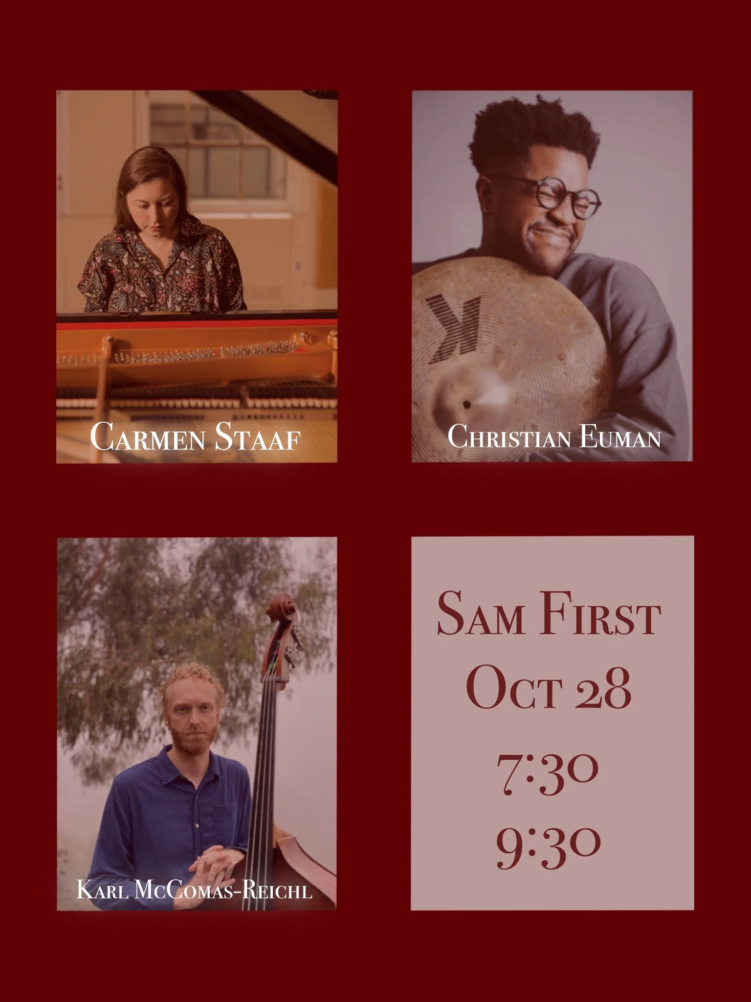 Carmen Staaf Trio at Sam First