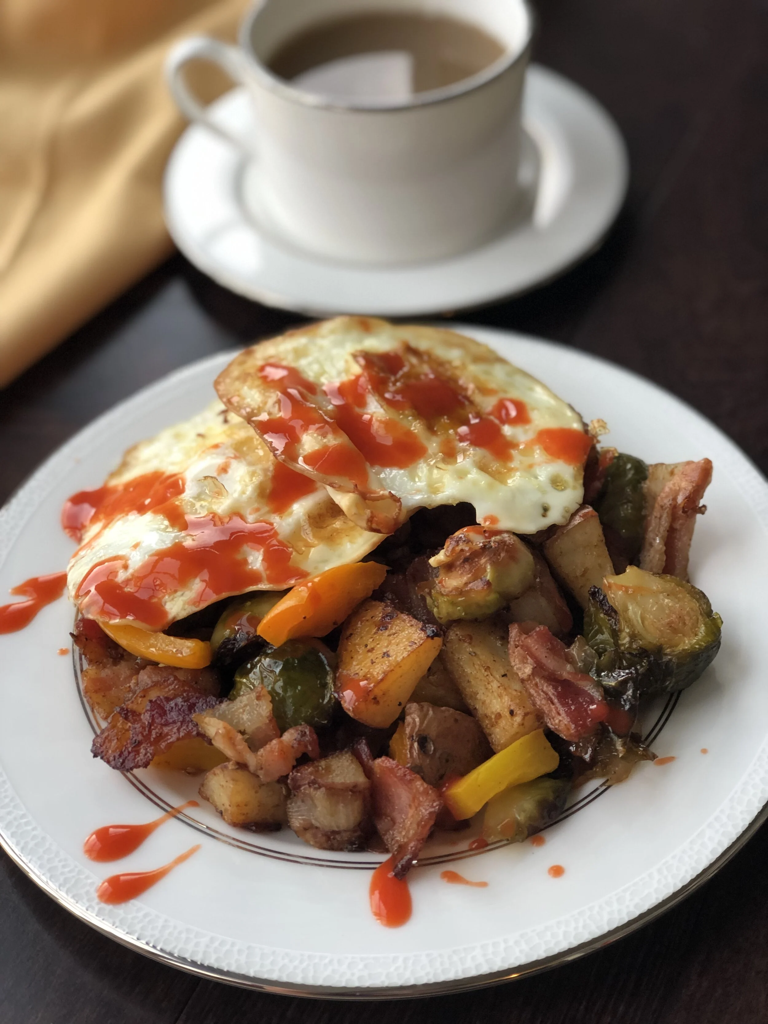 Whole30 Bacon Brussell Potato Hash