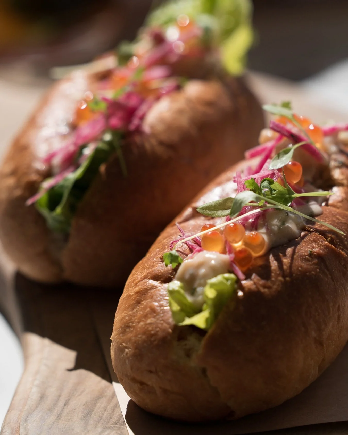 Say hello to our Moreton Bay Bug Rolls 🦞
A burst of sunshine wrapped in soft brioche, with tender bug meat layered with smoked paprika, a silky lime aioli, and the perfect pop of salmon caviar.

As bright and colourful as summer itself&hellip; and d