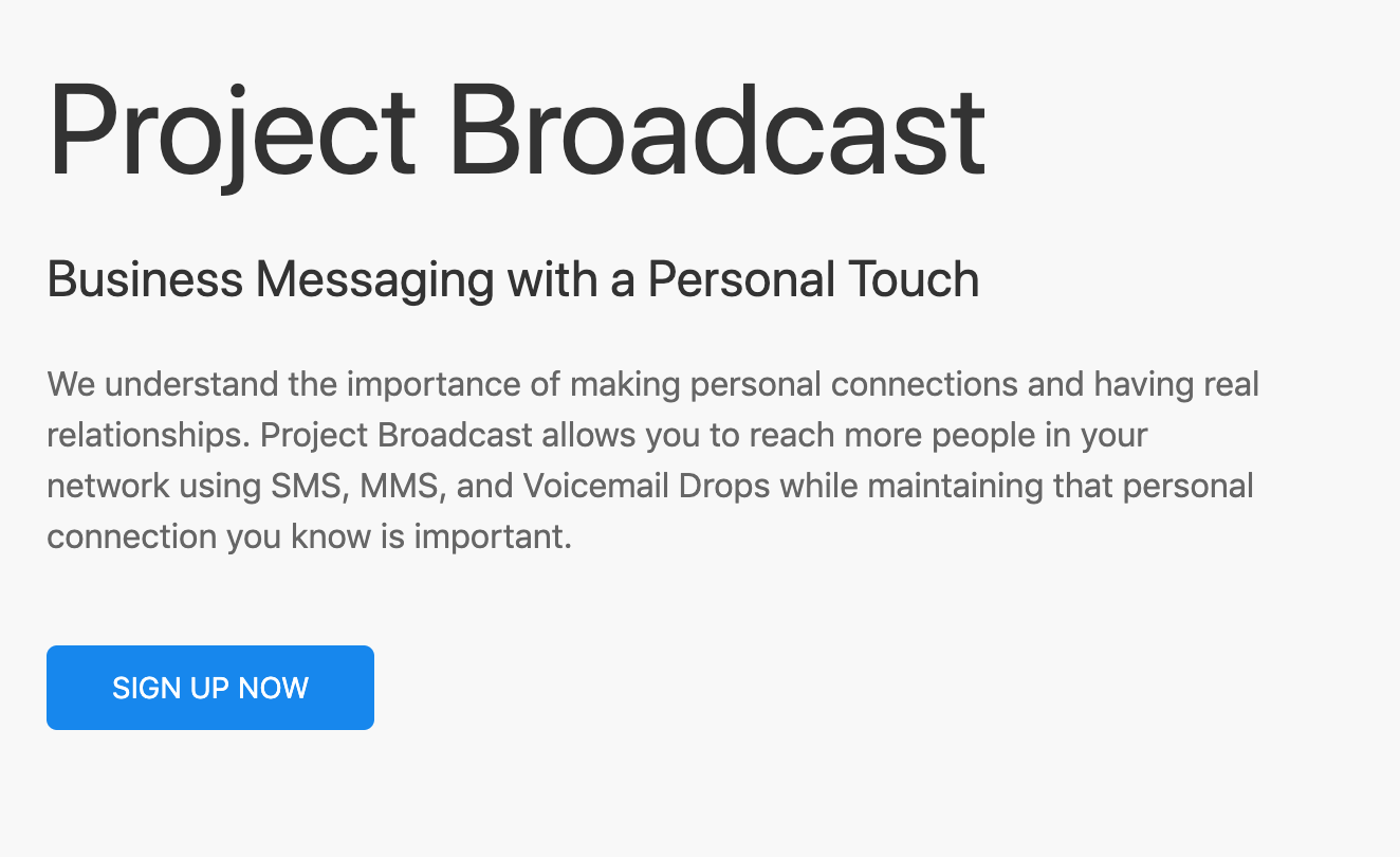 Project Broadcast - Texting Service
