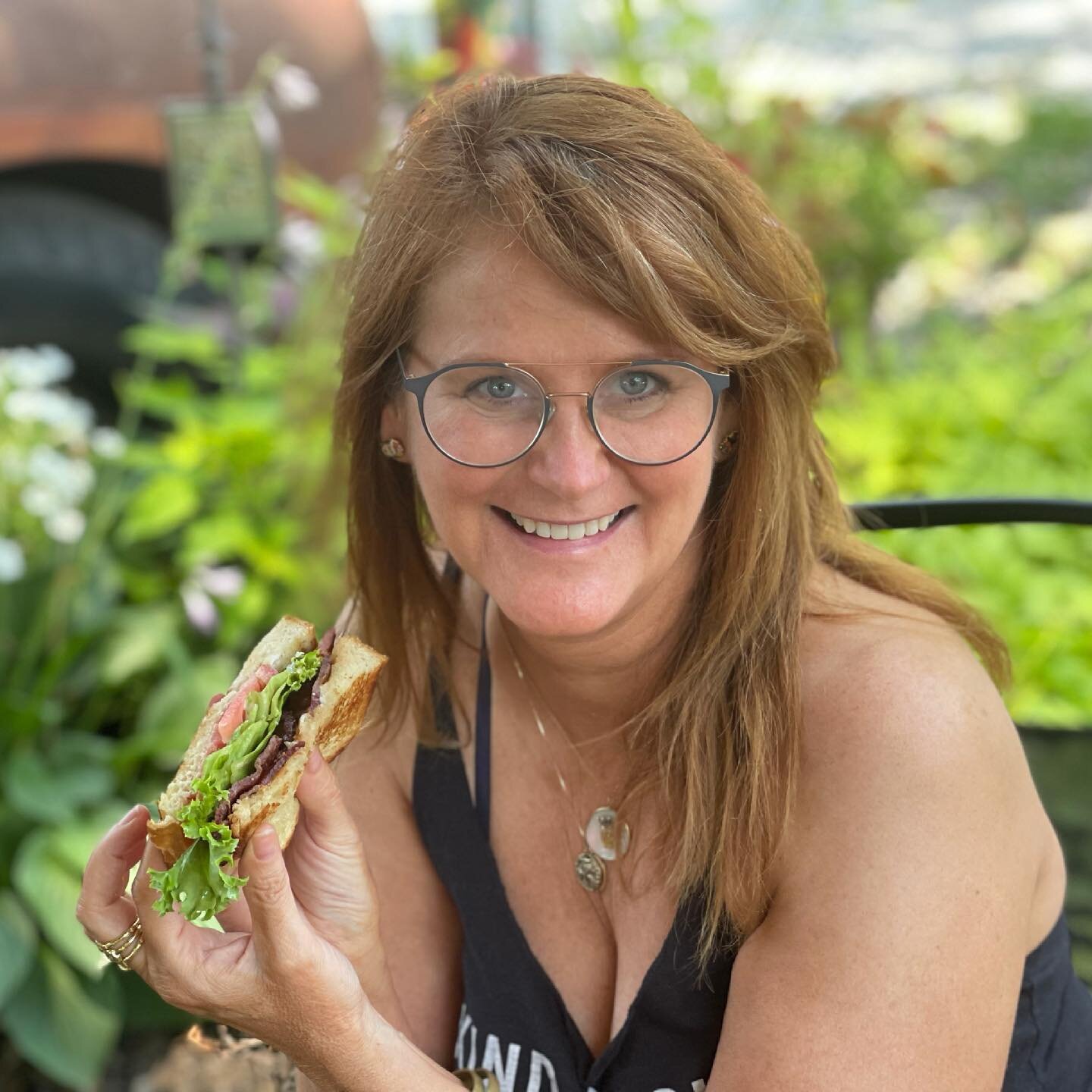 BLT from The Southern Standard at Me and McGee Market after getting the best heirloom tomatoes, sweet corn &amp; watermelon. I really miss my mom this time of year with pool parties &amp; strong pour cocktails. #GingerAdventures #CancerCanSuckIt