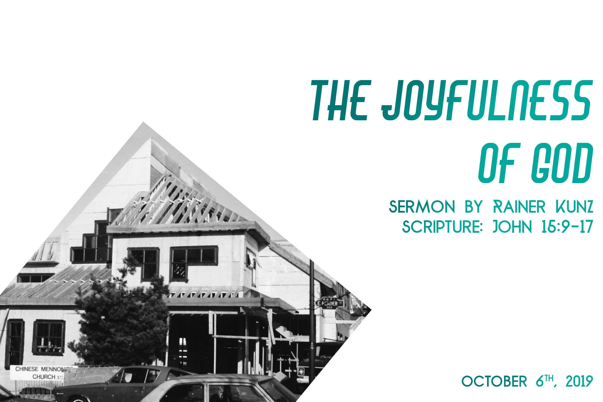 Rainer Kunz: John 15:9-17 – The Joyfulness of God