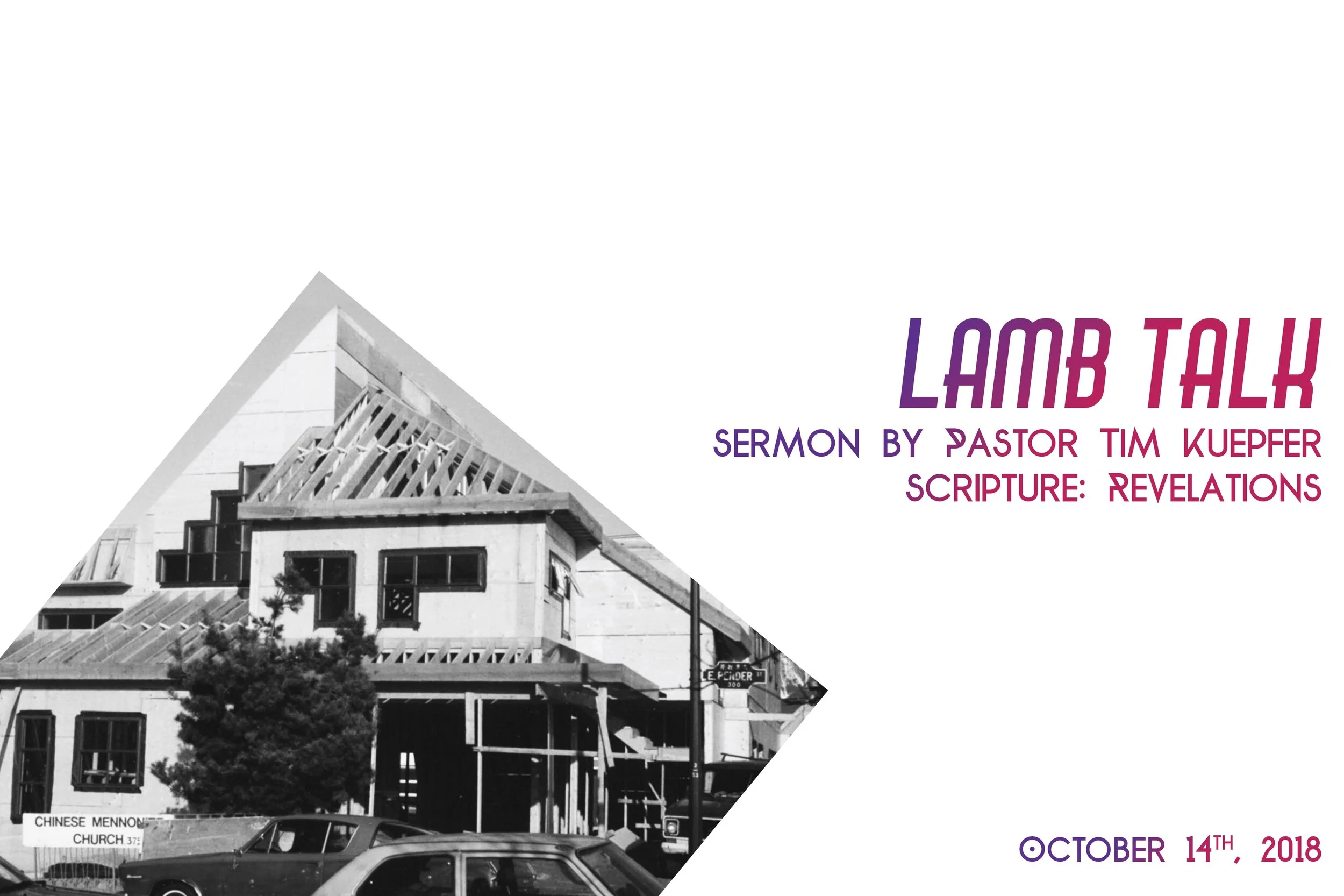 Revelation Talk 1: Lamb Talk