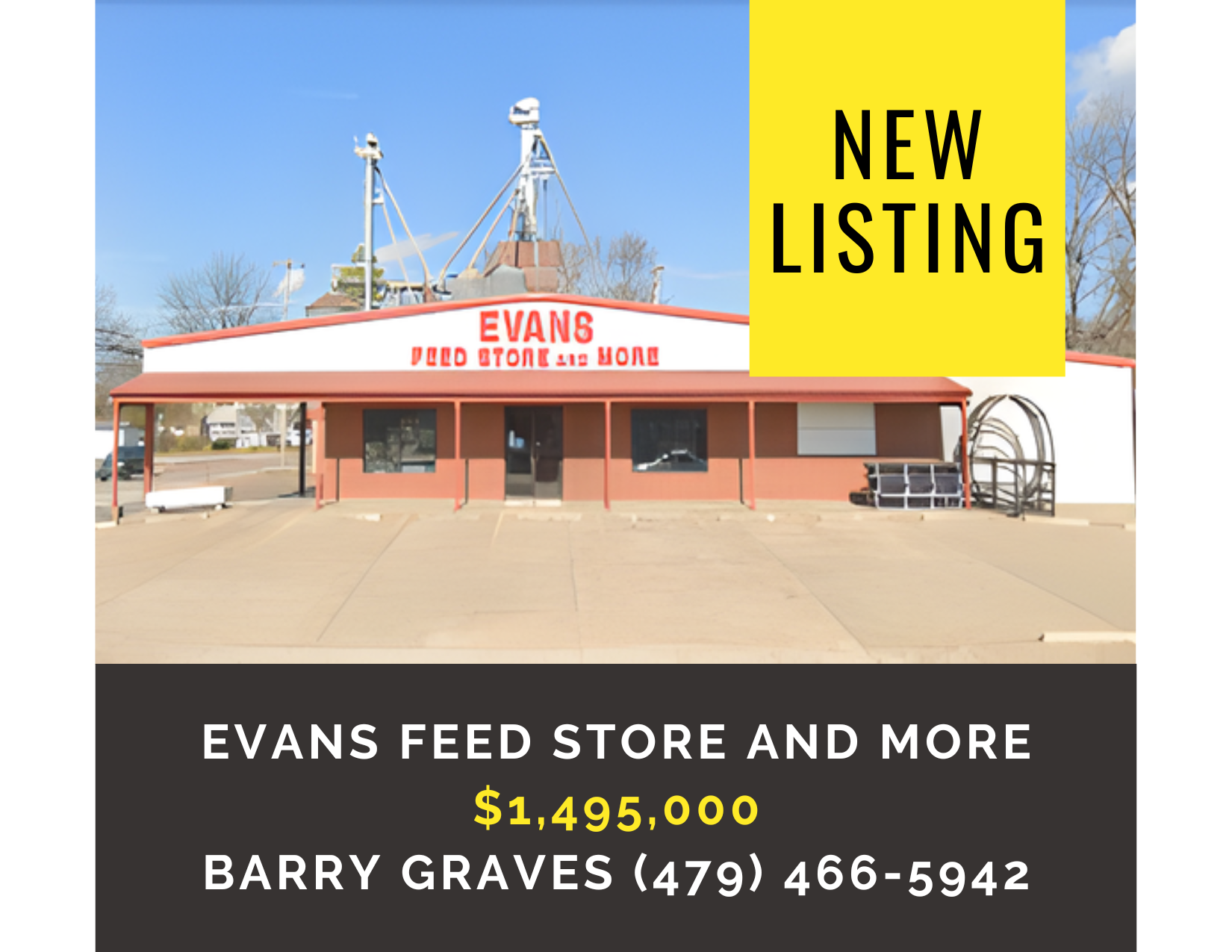       
  
     Evans Feed Store and More    Type:  Farm Supply, Retail, Commercial  Location:  Green Forest, Arkansas  Price:  $1,495,000 —  includes Business Assets &amp; Real Estate   This is a rare chance to acquire a family-owned and operated spe