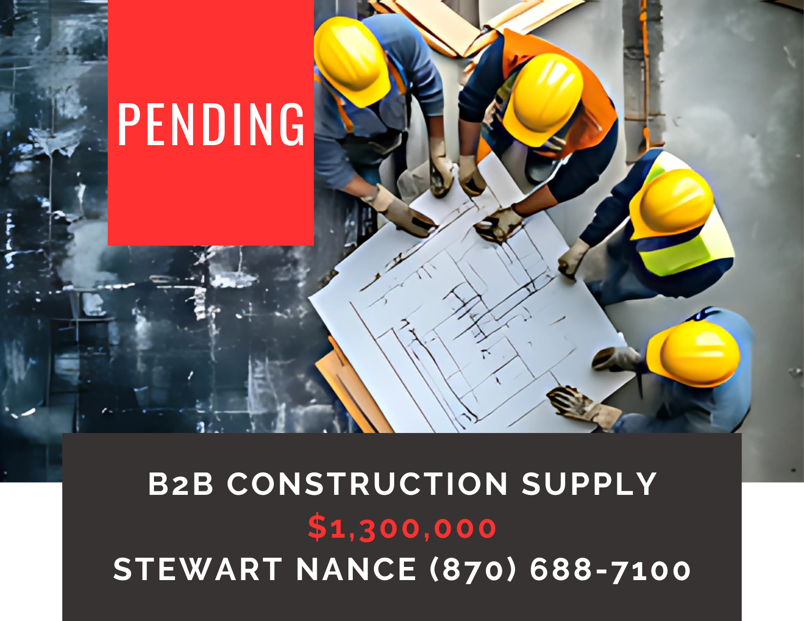       
  
     B2B Construction Supply    Type:  Supplier, Construction, Manufacturing  Location:  Northeast Oklahoma  PENDING:    $1,300,000    Established and successful underground construction supply house for mid-America with 2 dozen loyal Midwe