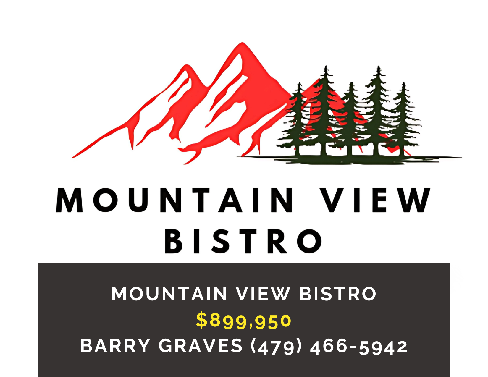       
  
     Mountain View Bistro    Type:  Restaurant, Bed and Breakfast, Hospitality  Location:  Oark, Arkansas  MLS : 1306385  Price:  $899,950  Have you ever envisioned owning a distinguished enterprise amidst the scenic splendor of the Ozark N