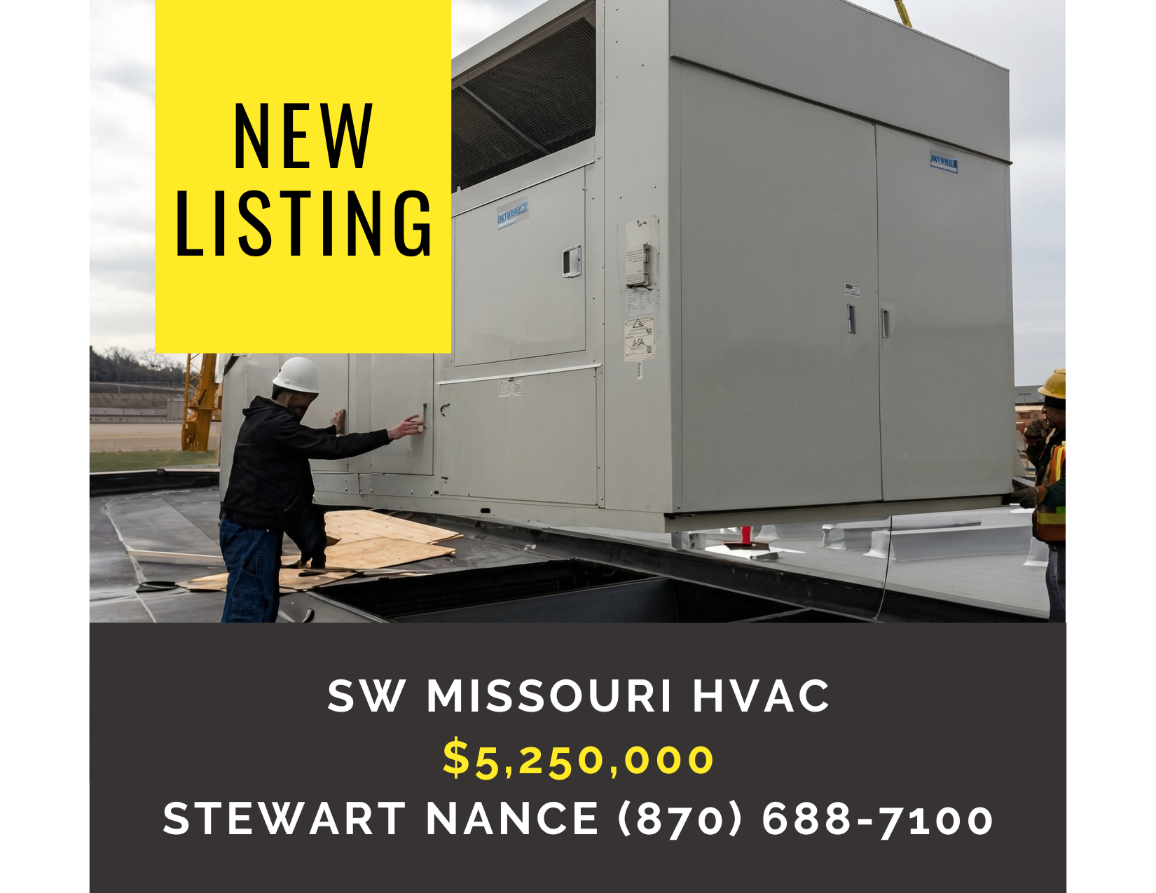       
  
    Region's Premier Commercial HVAC Company   Type:  HVAC, Service Industry, Commercial  Location:  Southwest Missouri  Price:  $5,250,000  Long established HVAC company with incredible customer list! Owners are ready to retire and enjoy t