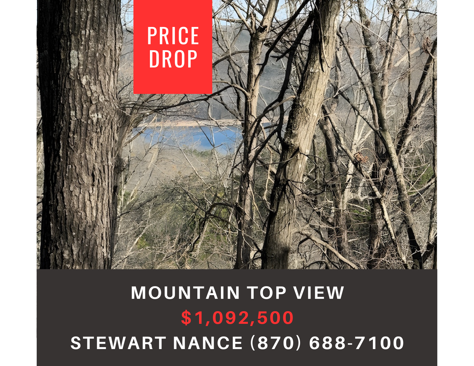       
  
     Mountain Top View    MLS:  1235058  Location:  Harrison, AR  Type:  Agriculture, Dev Potential, Pasture, Recreational  Price:  $1,139,620  Own your own mountain-top with an incredible 270 degree mountain-top view down onto your gently 
