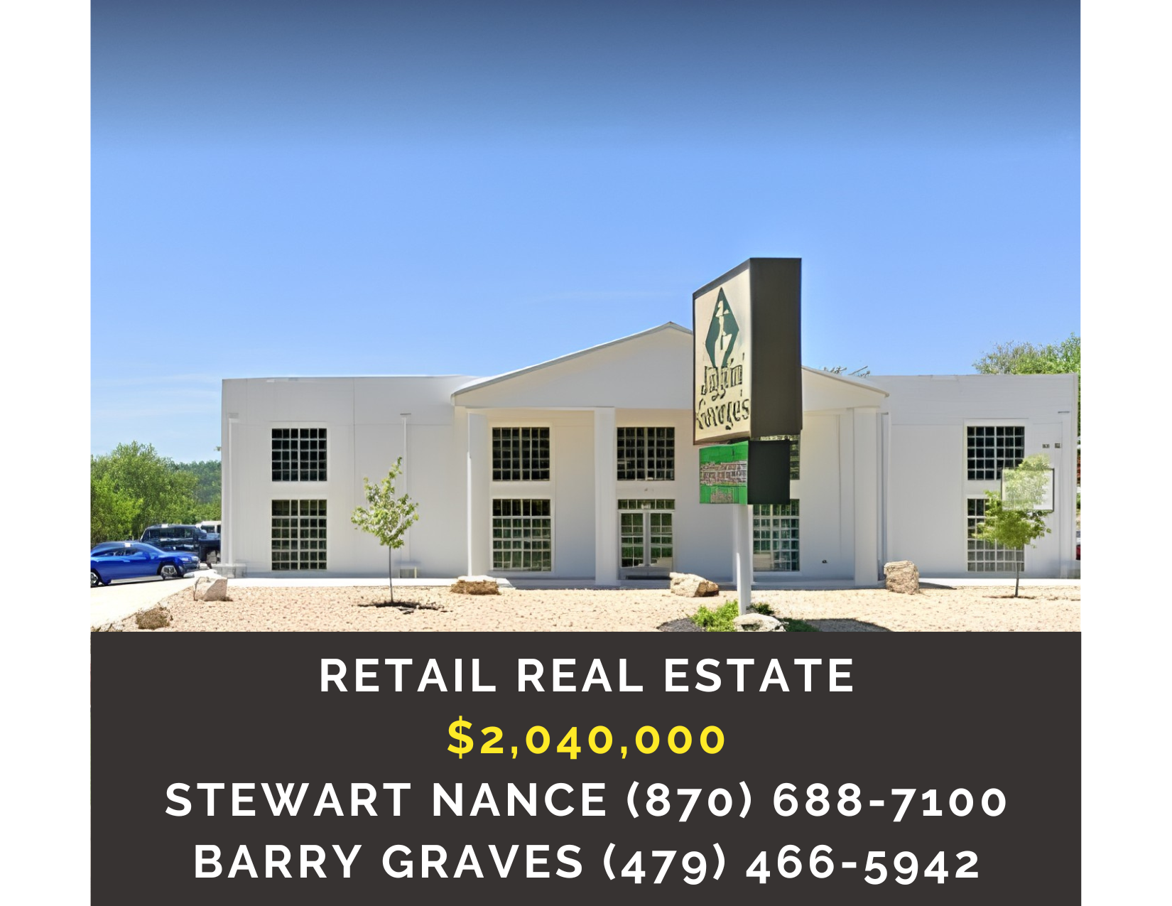       
  
     Retail Space with Real Estate    Type:  Retail, Specialty Store, Real Estate  Location:  685 Hwy 165, Branson, MO 65616  Price:  $2,040,000  Southwest Missouri MLS# : 60315305  Excellent retail location currently housing a retail shoe 