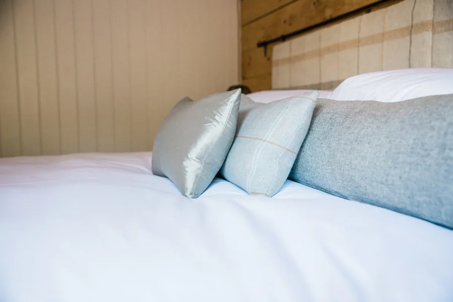Blue cushions on white duvet.jpg