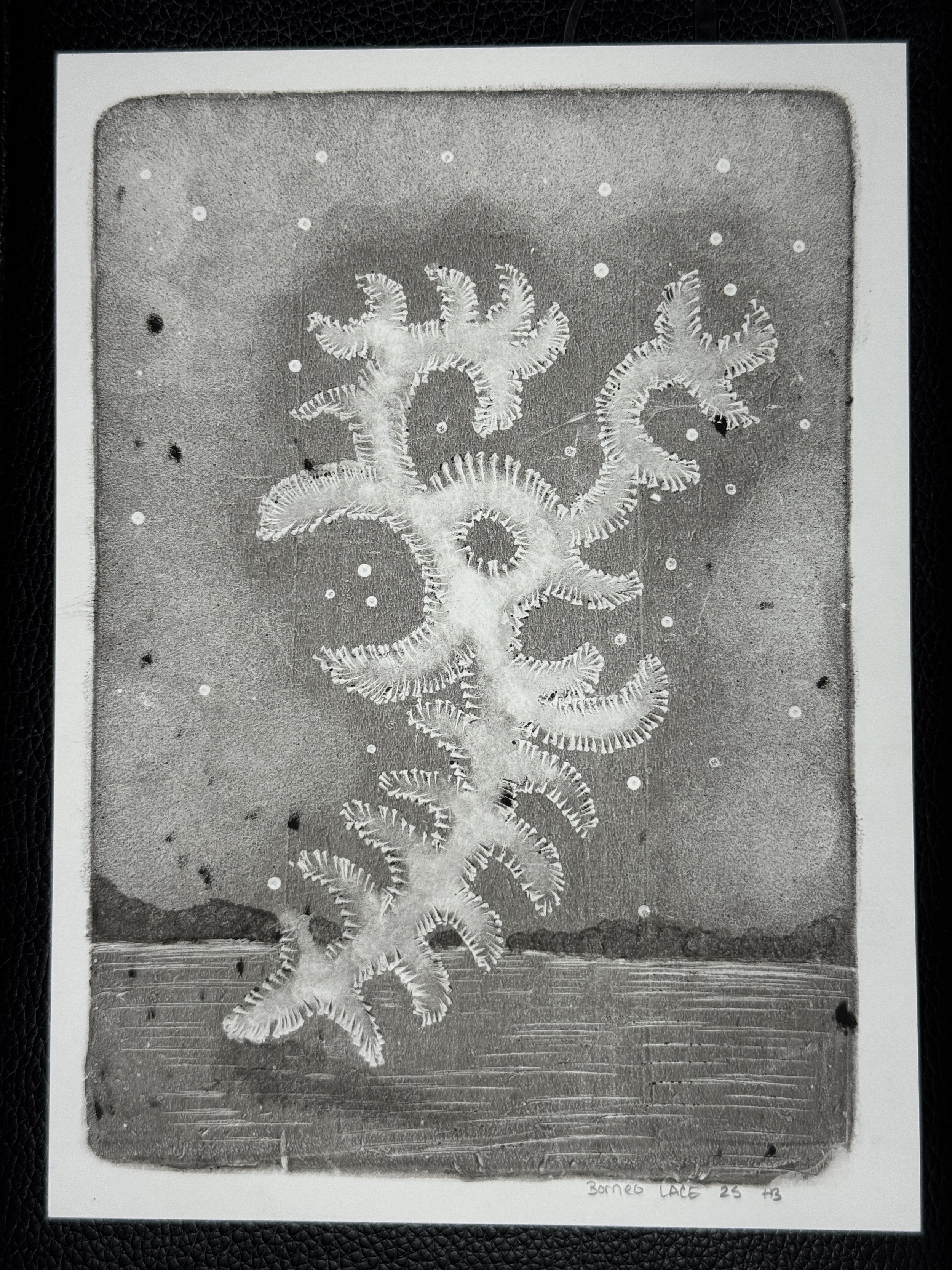 Borneo lace - original monotype