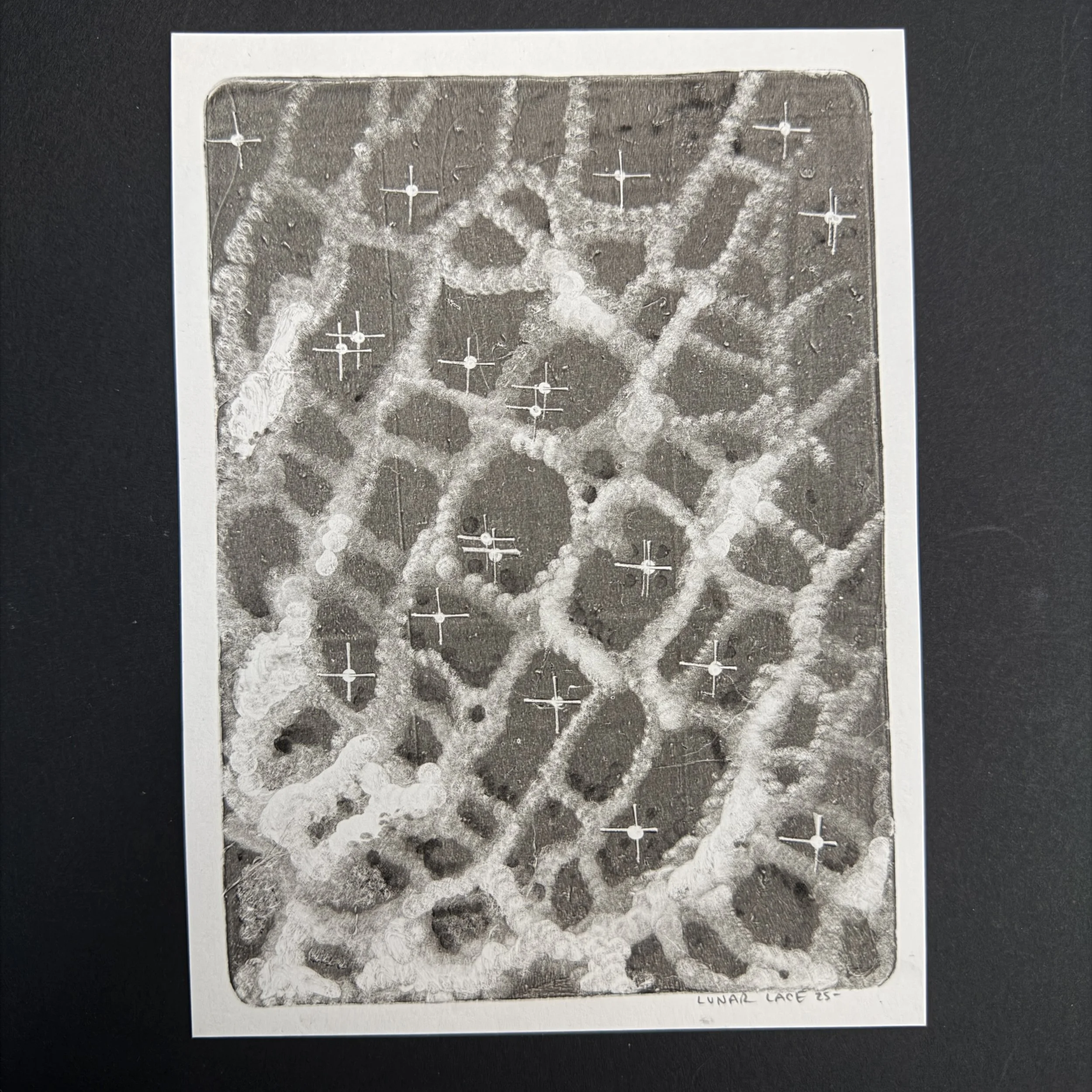 Lunar lace. - original monotype