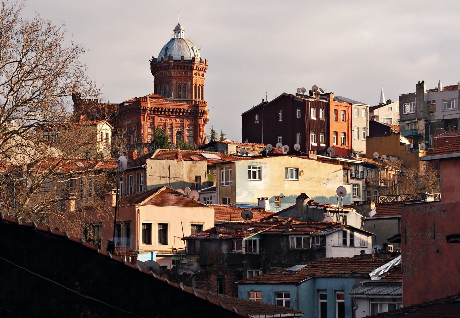 Istanbul in January view of Phanar Greek Orthodox Church