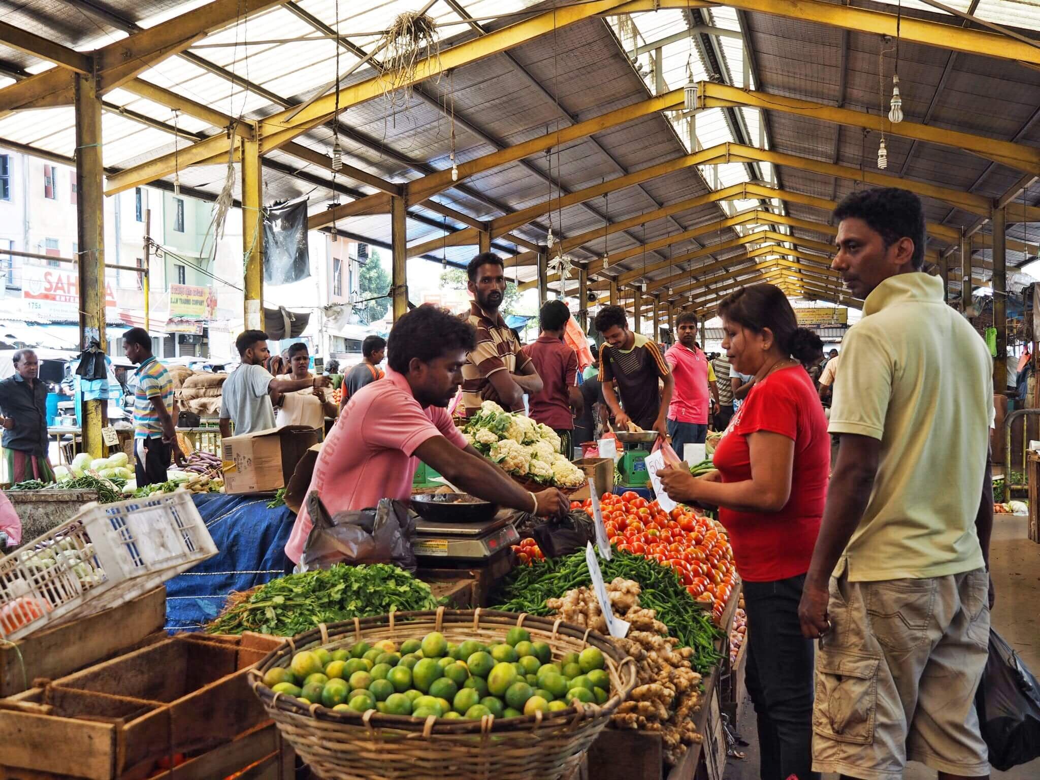  …and bustling food market… 