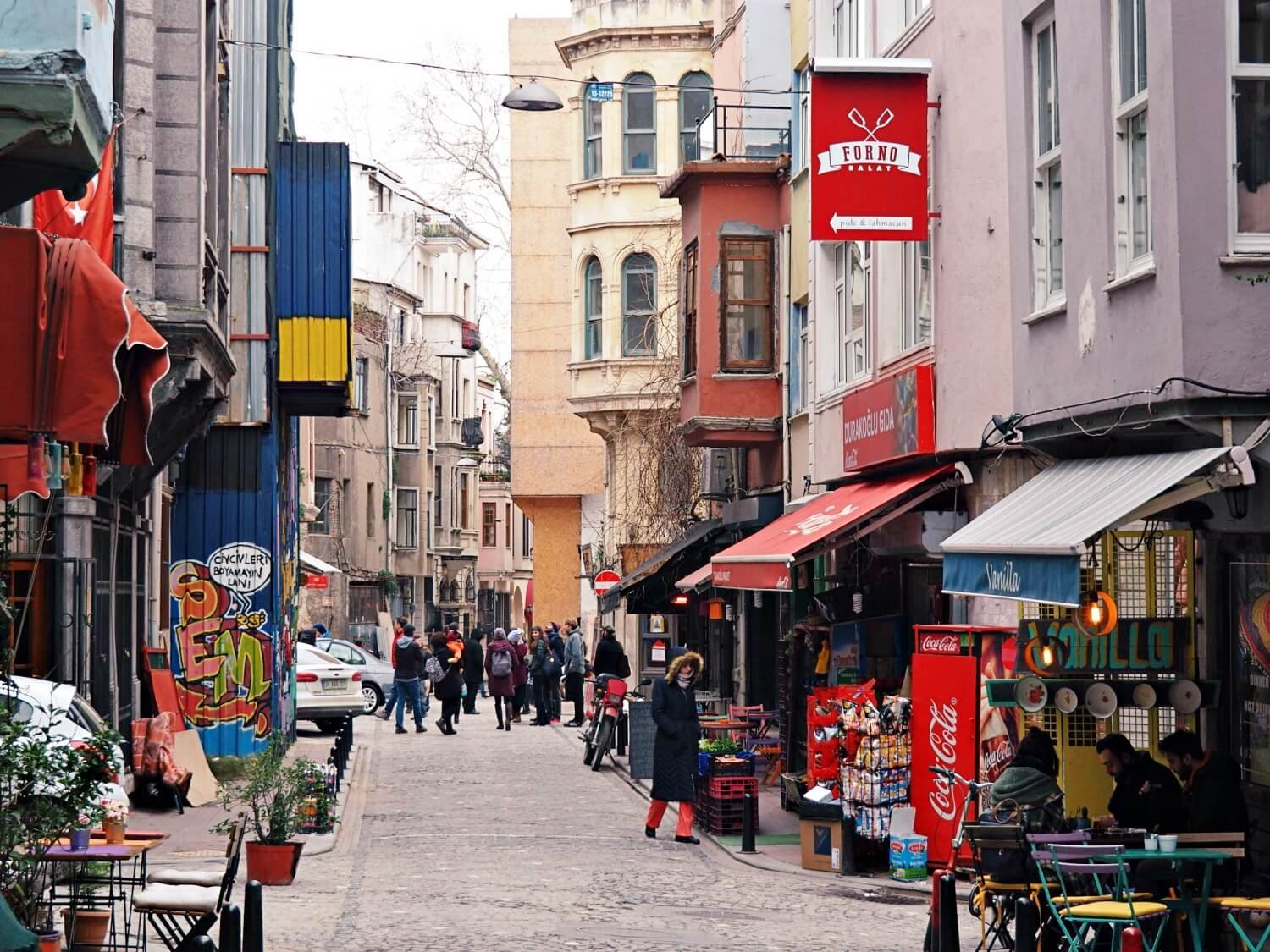 Weather in Istanbul December - a street in Balat, Istanbul