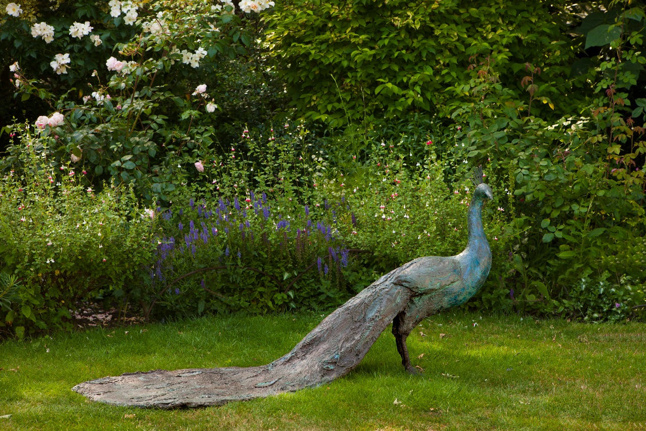 PEACOCK Life size, cast in bronze resin (may also be cast in bronze)