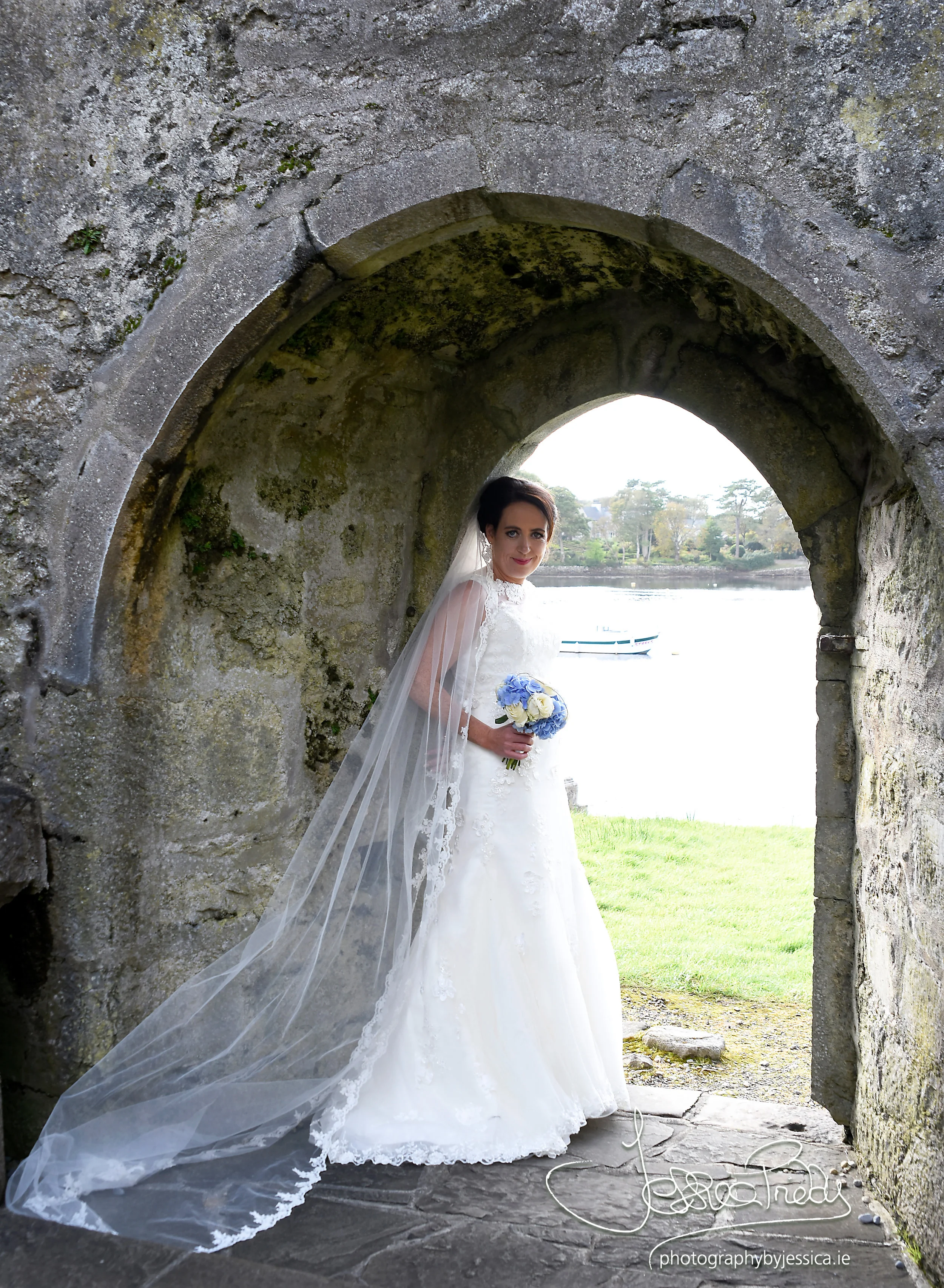 A Bride in her Wedding Dress
