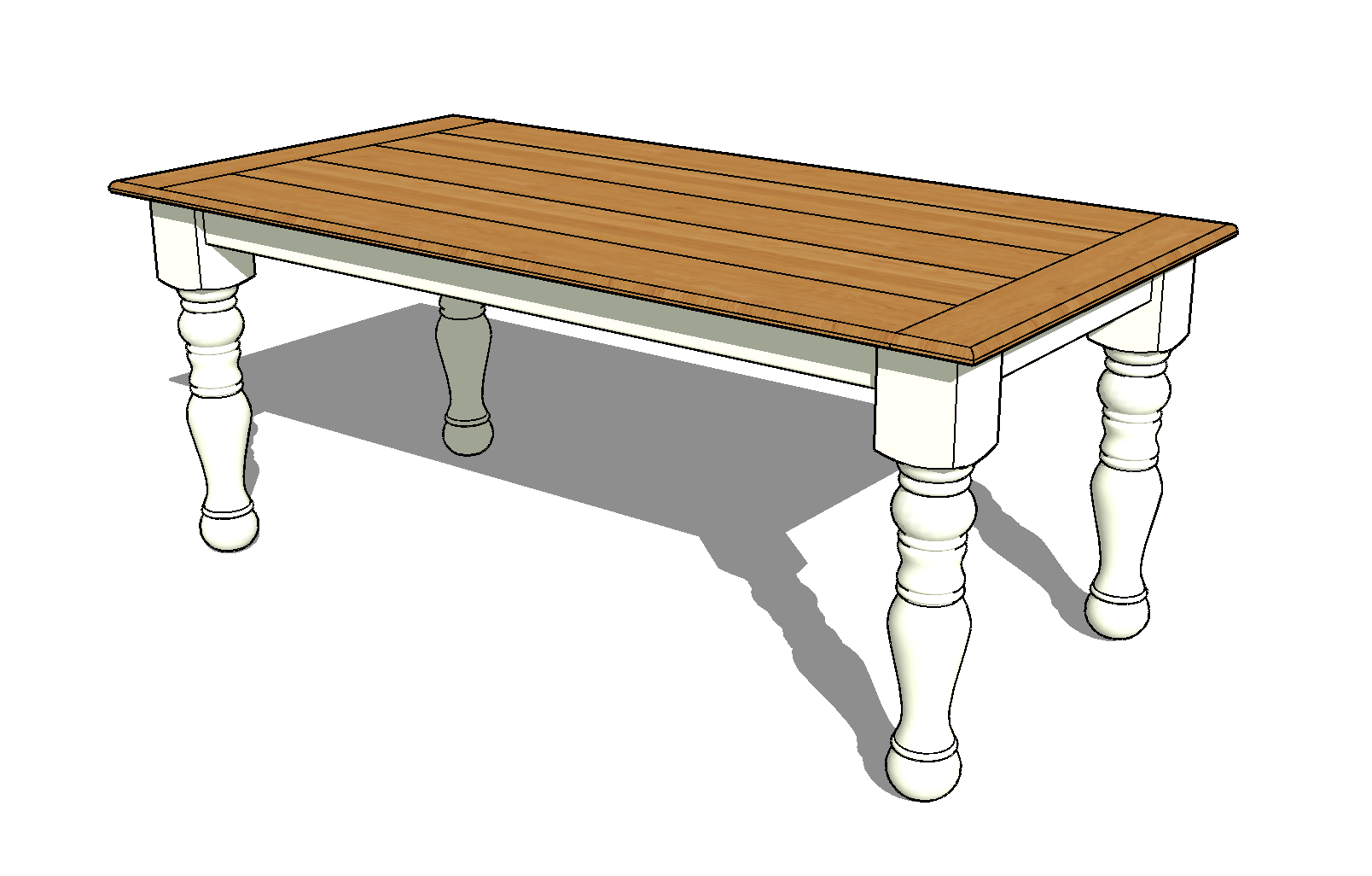 A SketchUp model helps both my customer and me visualize what the piece will look like.