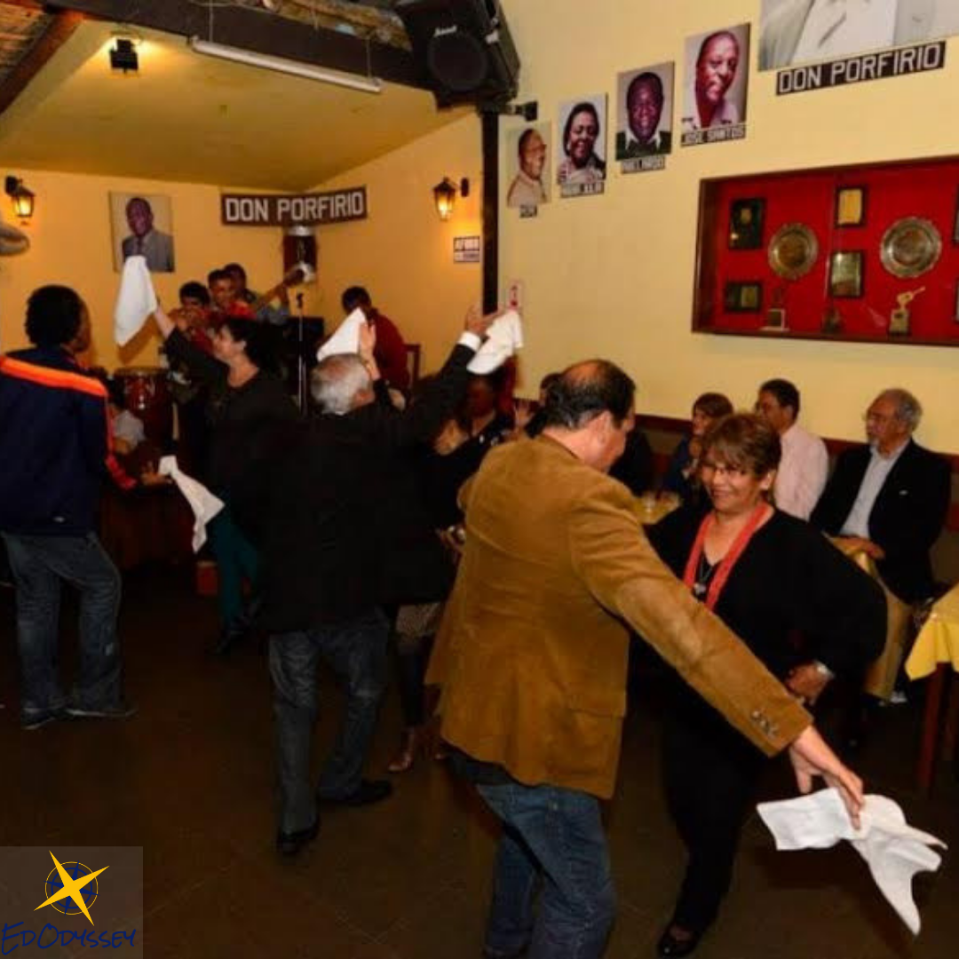 Night at the Peña dancing Marinera!
