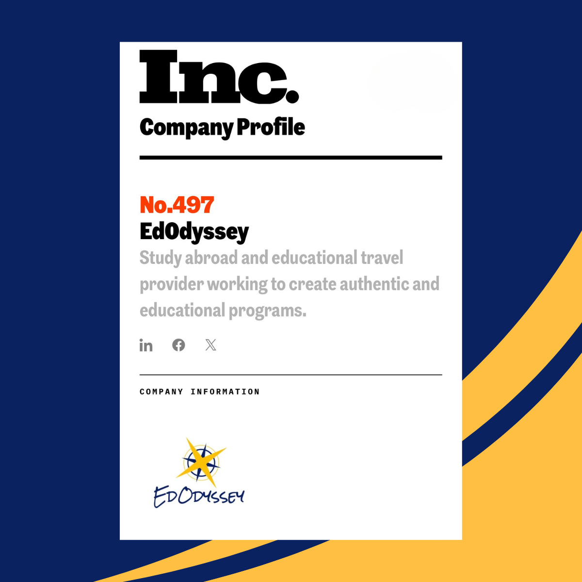EdOdyssey Ranks No. 497 on the 2025 Inc. 5000 List of America’s Fastest-Growing Private Companies