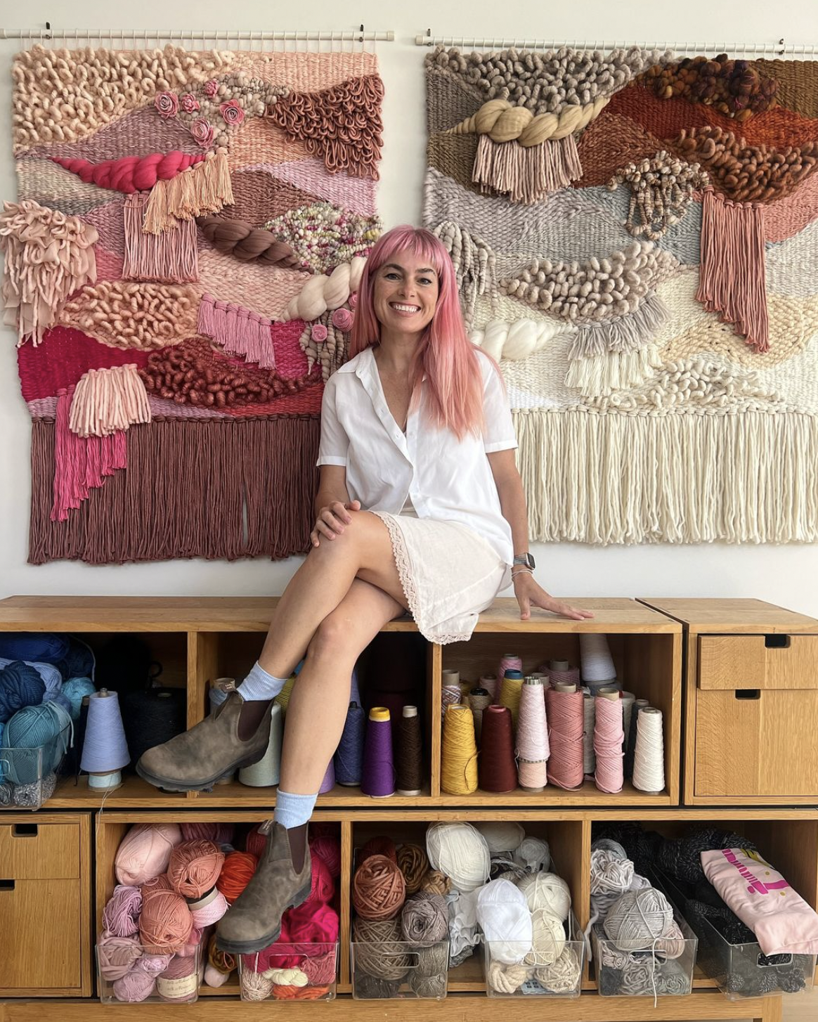 Maryanne with her new pink hair! 