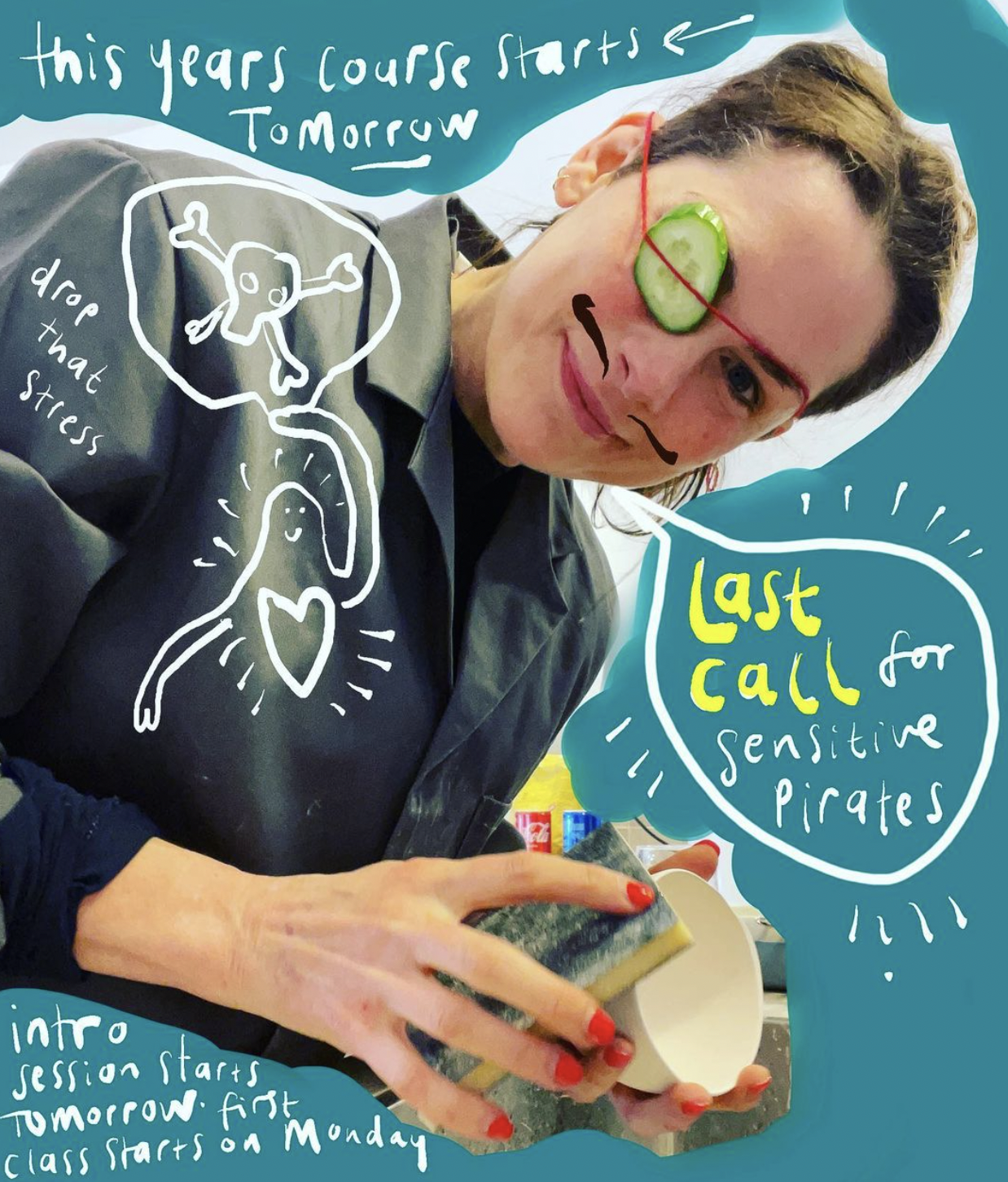 Promo image for Marije's "Sensitive Pirates" creative course