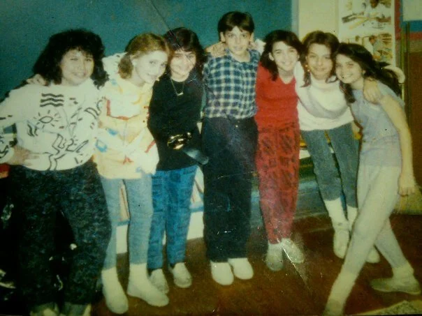 Classmates in Gravesend Brooklyn, circa 1986. I'm in the center with the giant black belt