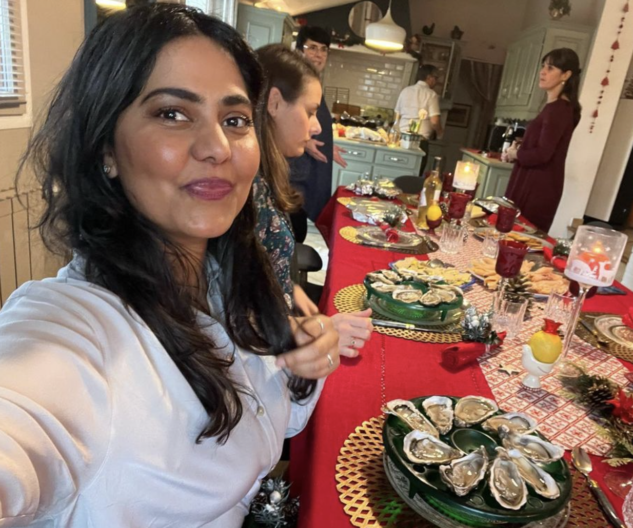 Preeti welcoming in the New Year with friends in Paris