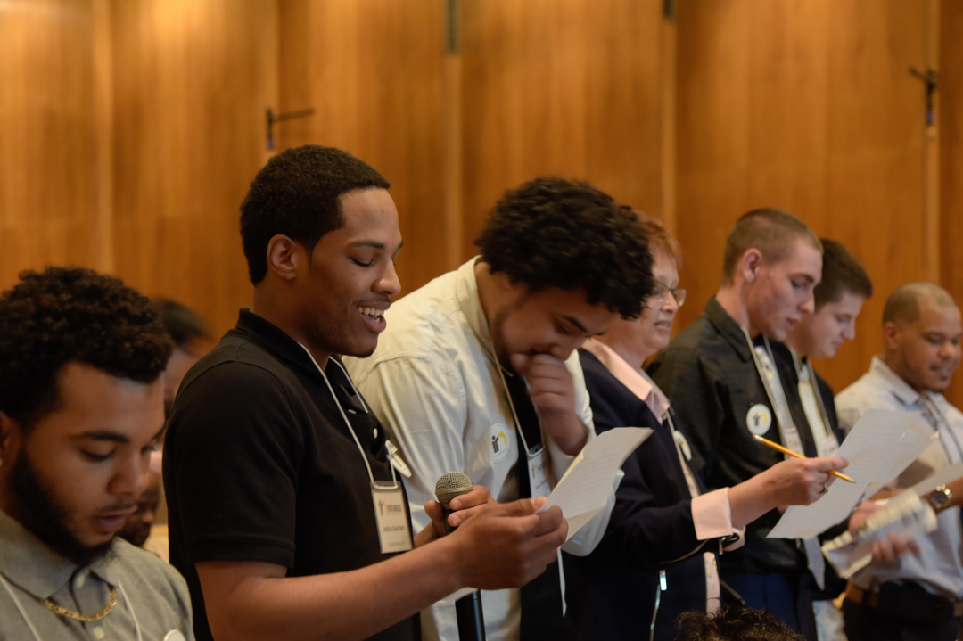 YouthBuild Allentown reciting their program pledge