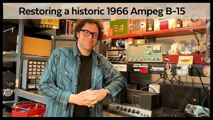 New YouTube video on my channel. Today we got a 1966 Ampeg B-15N. Apparently this amplifier has a pretty long history and was allegedly part of the original SNL backline. In the video I talk about the history of the B-15 and my own theory as to some 