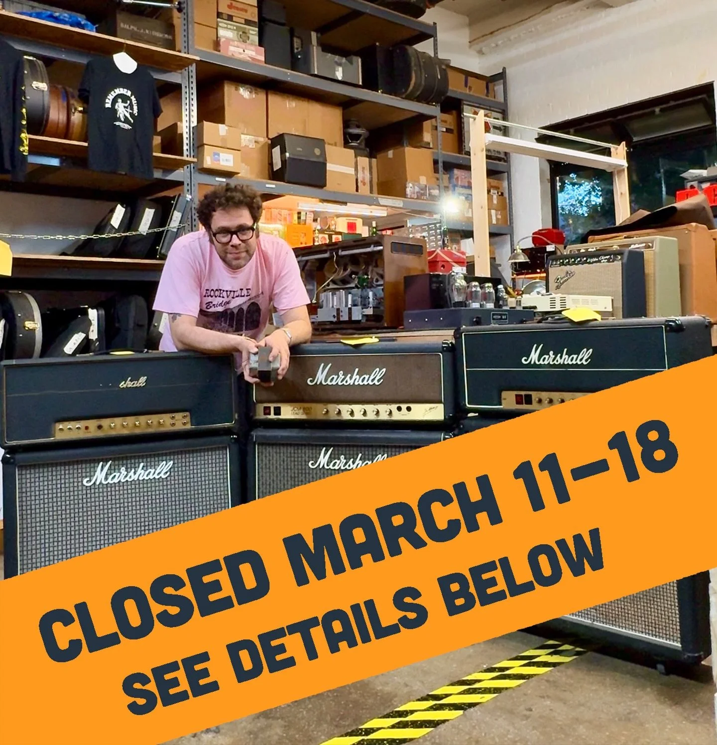 The shop will be closed from March 11th-18th. I will be in LA for the amp build workshop and will be unable to answer phone calls or email. There can&rsquo;t be any repair drop-offs while I&rsquo;m away. If you would like to pick up a finished repair