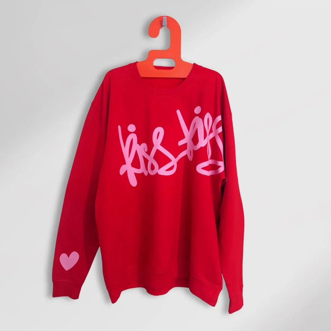 Red kiss sweatshirt front - 5.jpeg