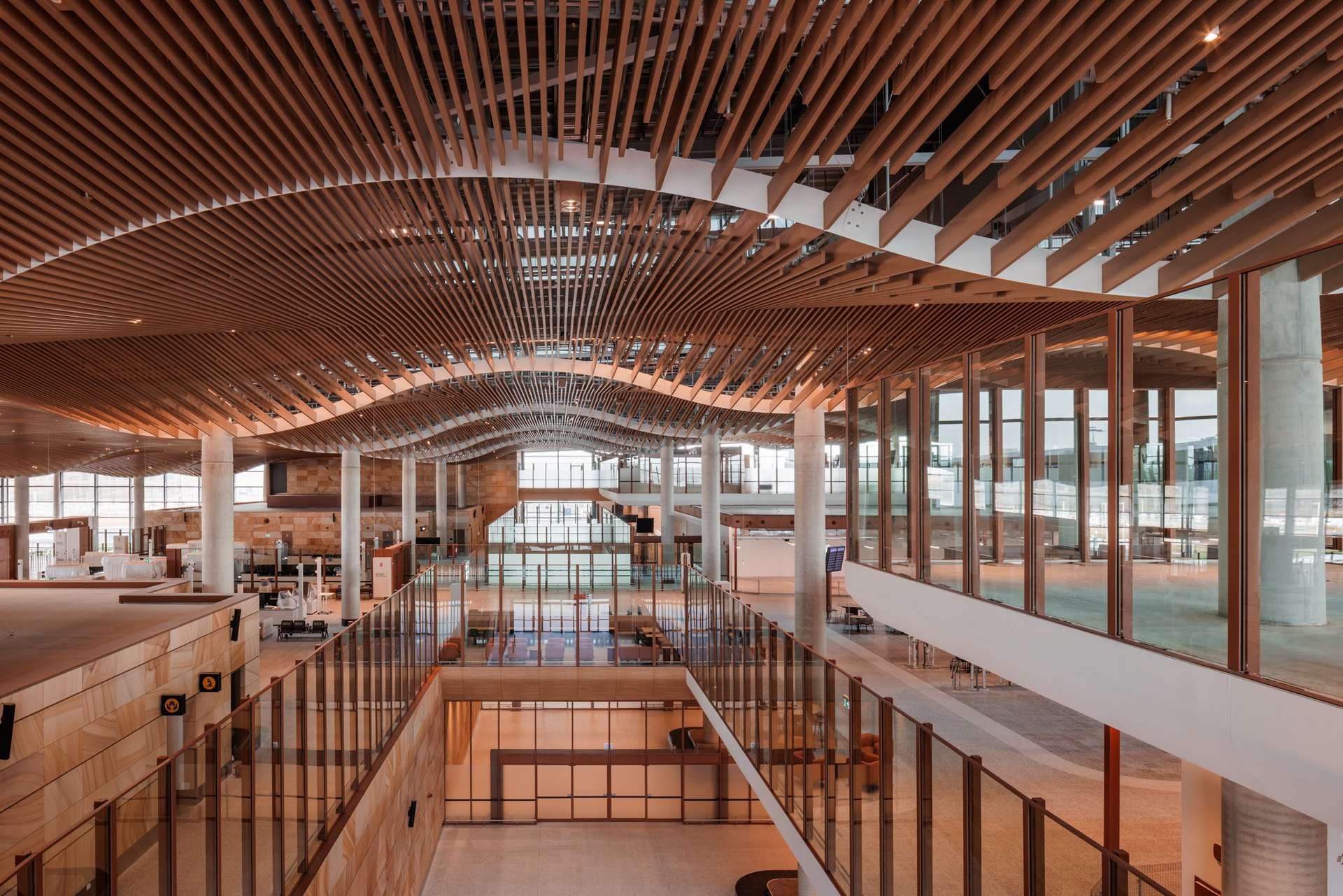 @woodsbagot recently unveiled the new Western Sydney Airport in collaboration with @coxarchitecture and @zahahadidarchitects. 💫

As the first major airport built in Australia in over 50 years, WSI signals a generational shift that will transform Wes