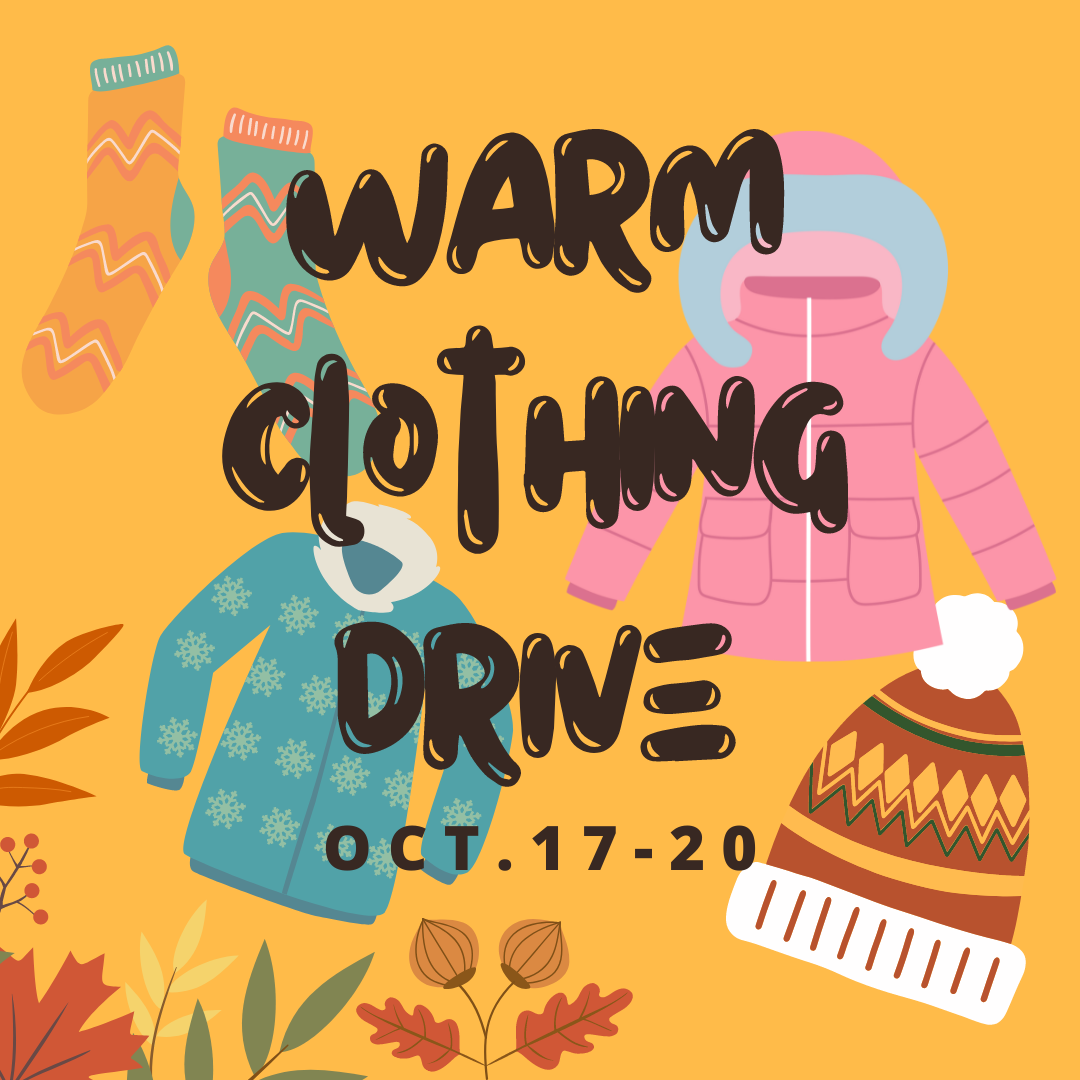 Warm Clothing Drive - Oct. 17-20