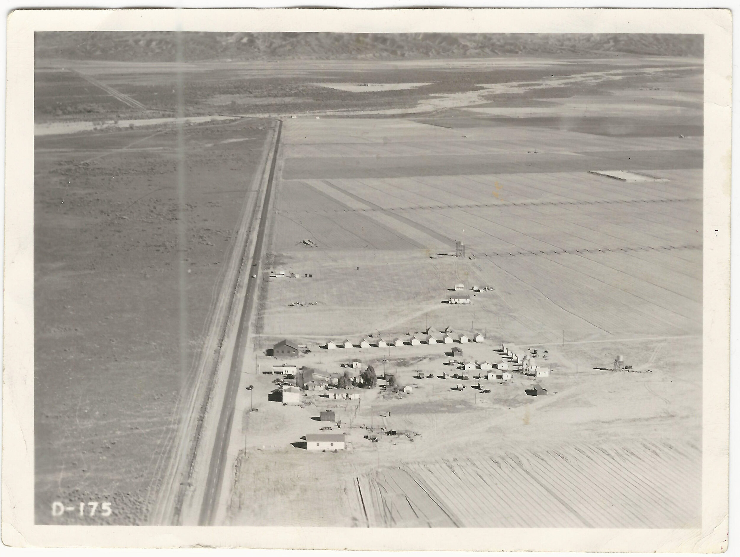 Aerial photograph of old townsite.