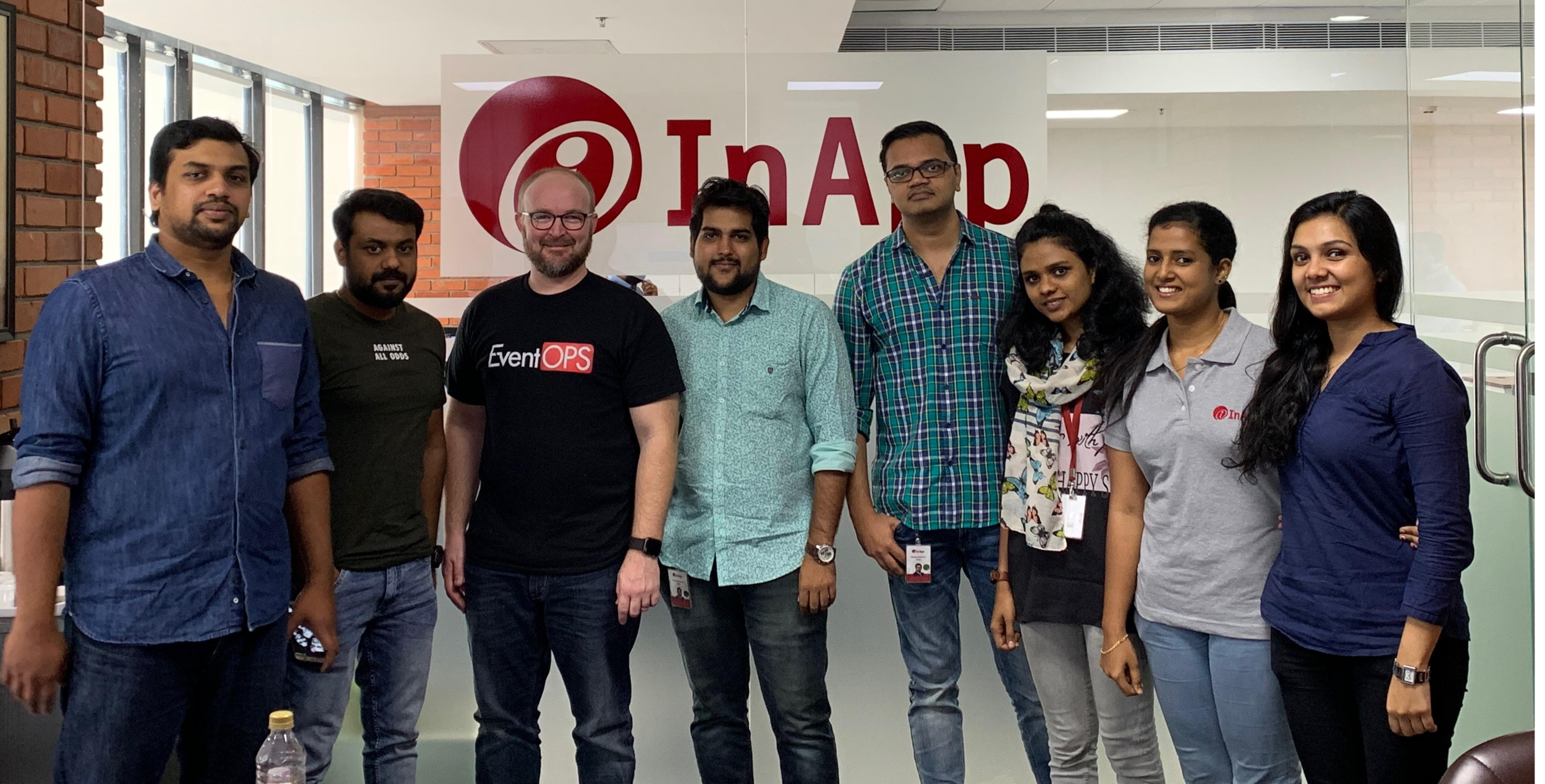 L to R: Annop (Backend), Jijo (front end), me, Sheshu (front end and og member), Madan (our PM), Ashida (backend), Vidhya (QA), and Joann (backend)