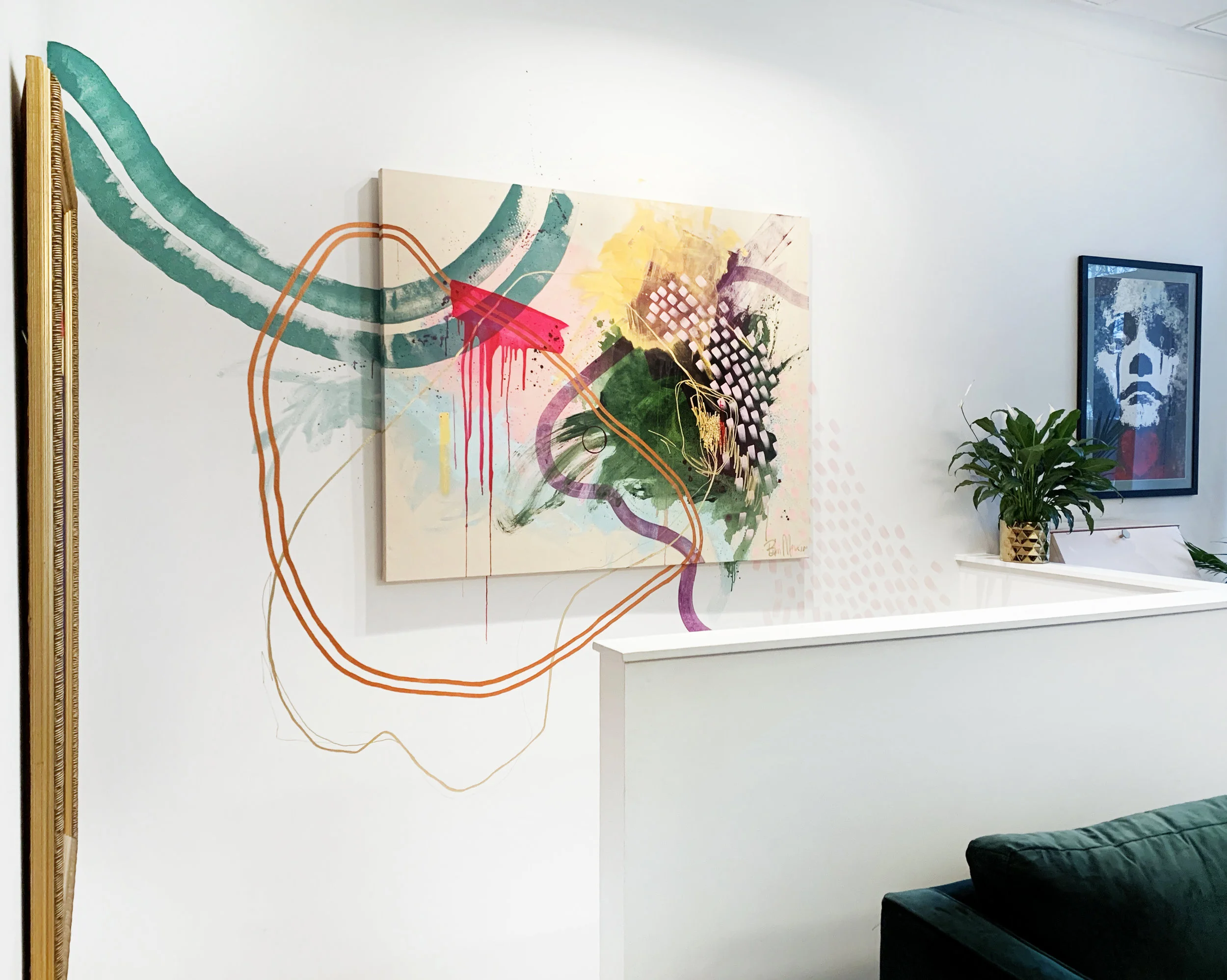 Canvas size 60’’ x 48’’ with mural integration.
