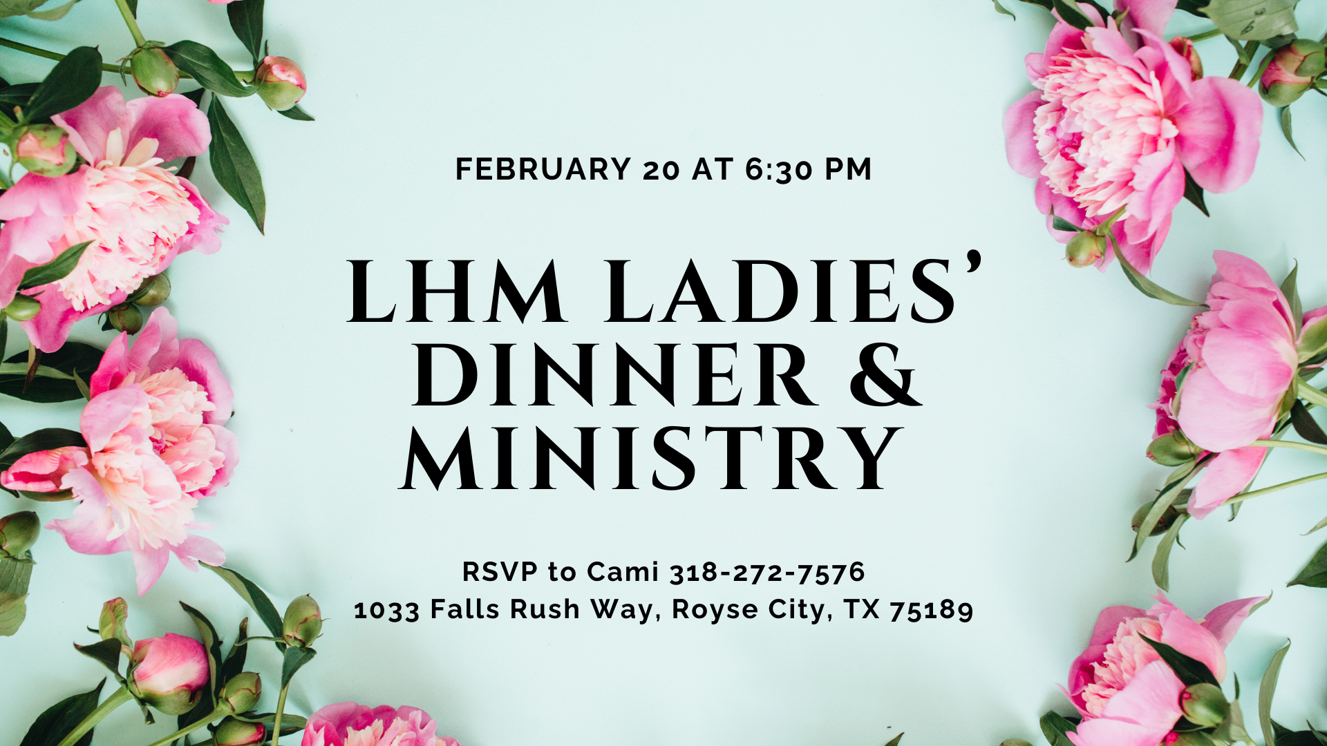 Ladies' Dinner &amp; Ministry