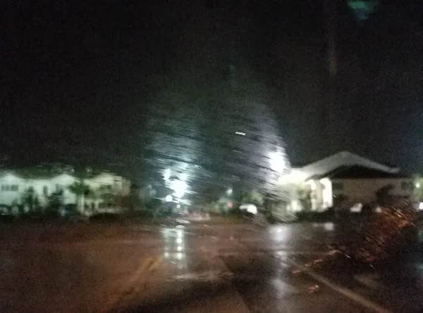 Leaving the house, rain.