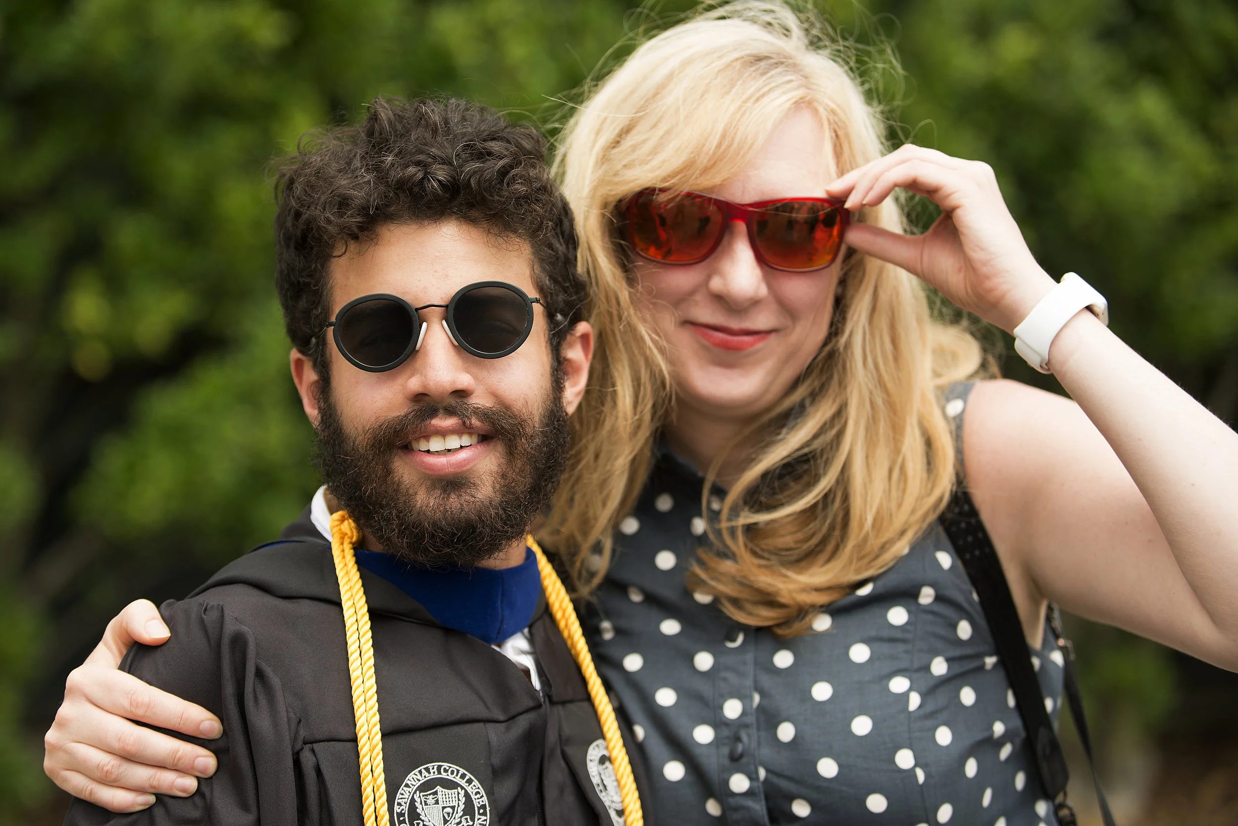 2015 Christian Rodriguez and SALT founder Alicia Hansen at his SCAD graduation.