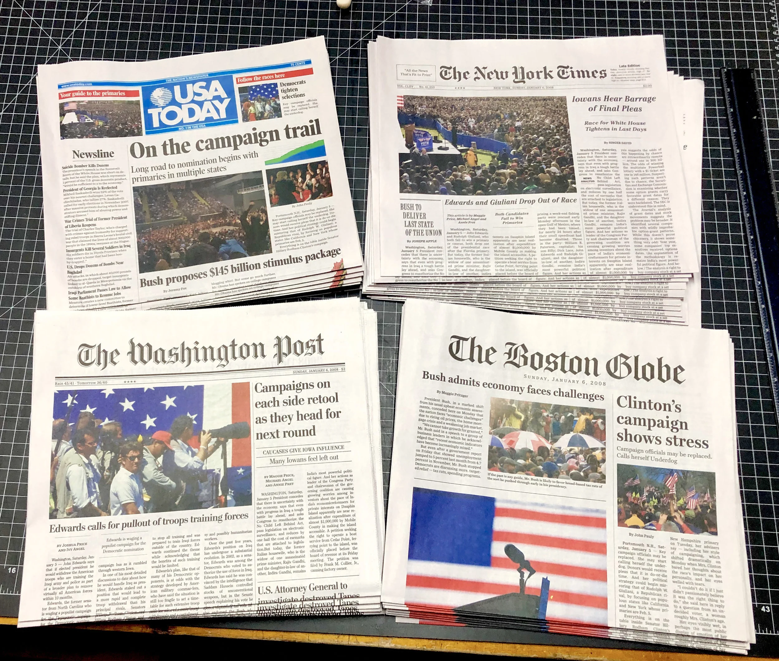 4 printed newspapers Hillary and Clinton.jpeg