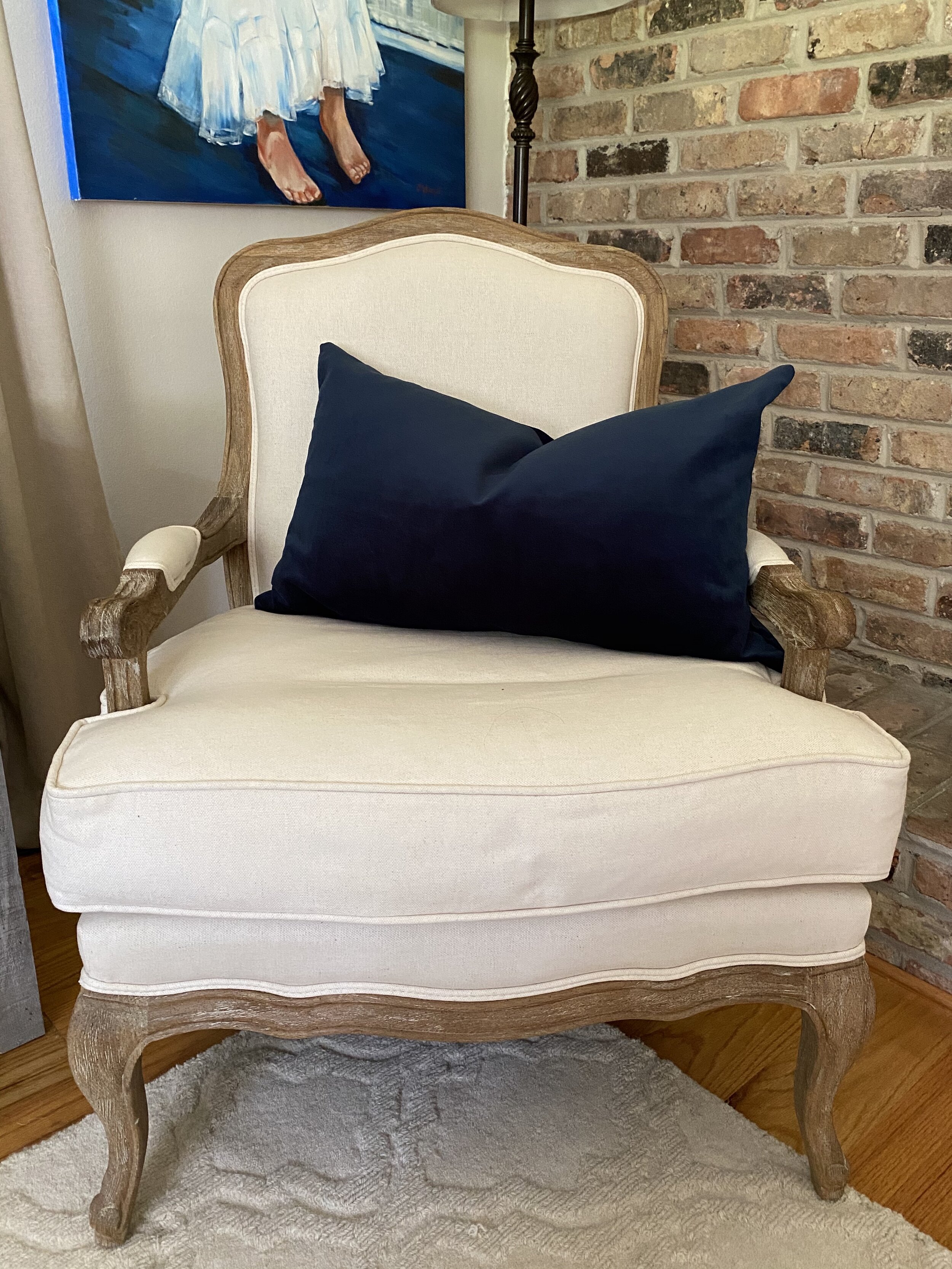 Navy Lumbar Pillow