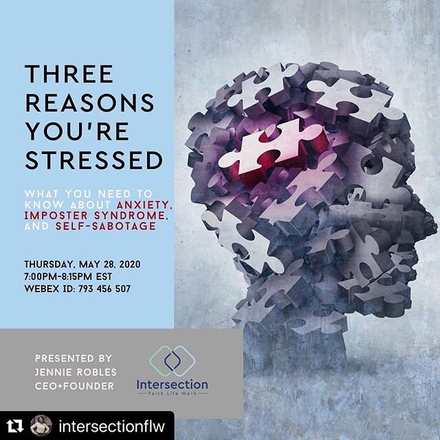 I highly recommend this amazing talk on #anxiety , #selfcare #selfsabotage #impostersyndrome ! Jennie is insightful, kinds and knowledgeable. May is #mentalhealth month and we all need to learn how to deal with everyday stressors! Listen to this webi