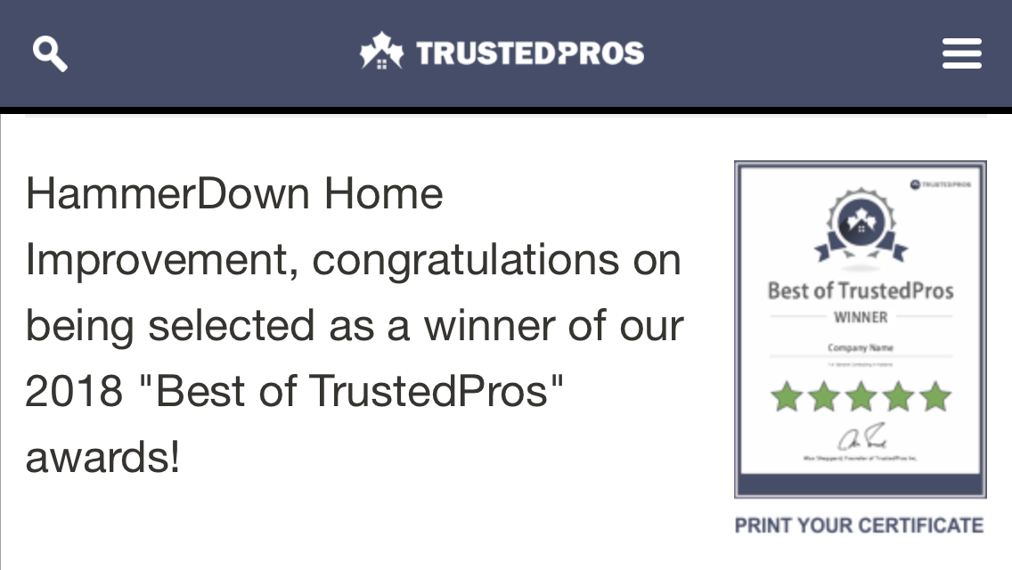 Best of Trusted Pros 2018