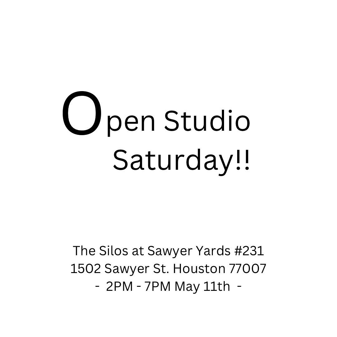 Going to be a fun time at Sawyer Yards/The Silos - 6 buildings, open Noon to 7PM! I'll be opening a bit late, but looking forward to sharing my studio with you 🌏
#art #hou #houstonart #houstonstudio #houstonweekend