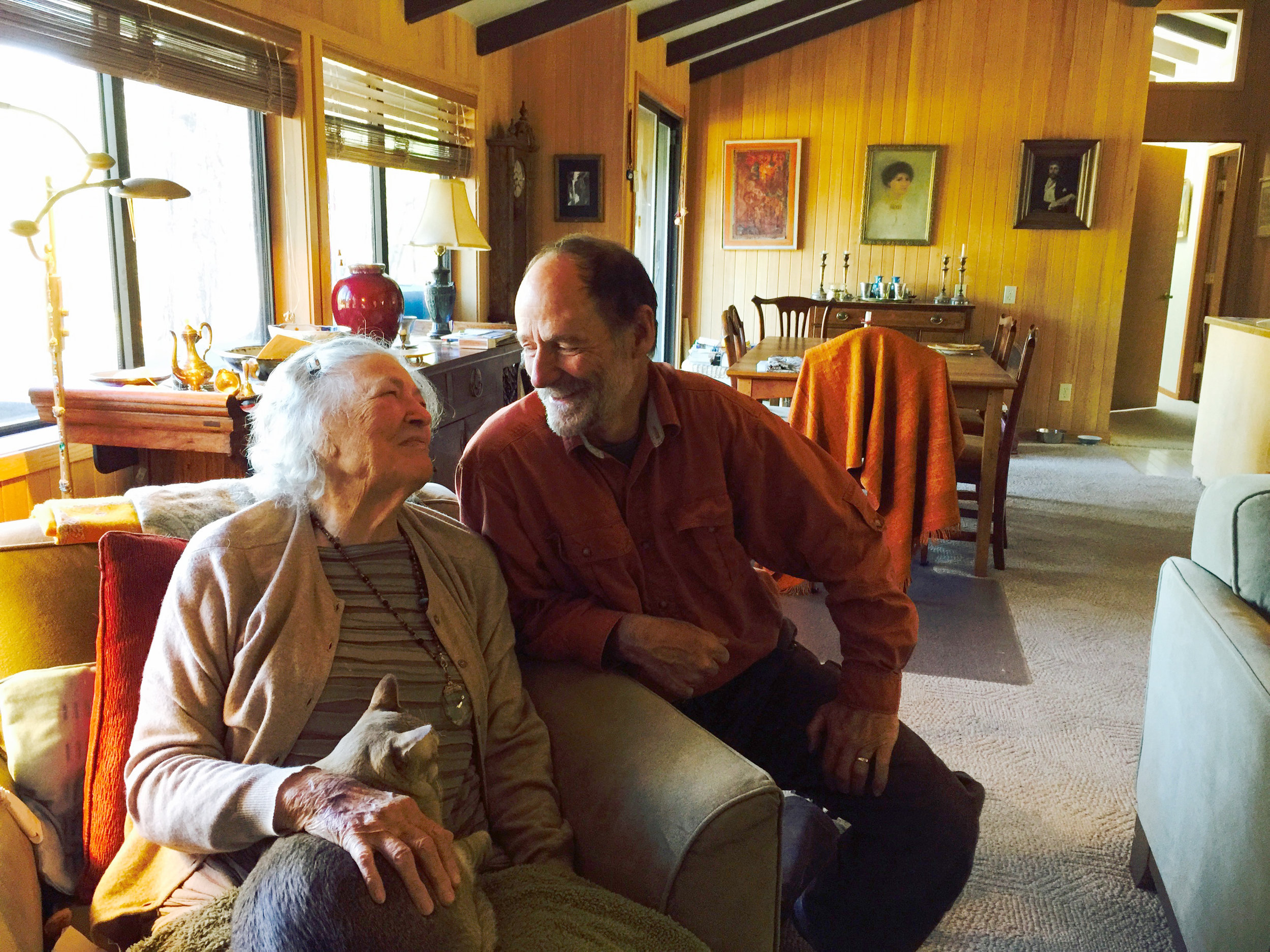 With her twin, Kirk Metzger