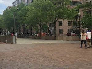 DC gravel filled planters